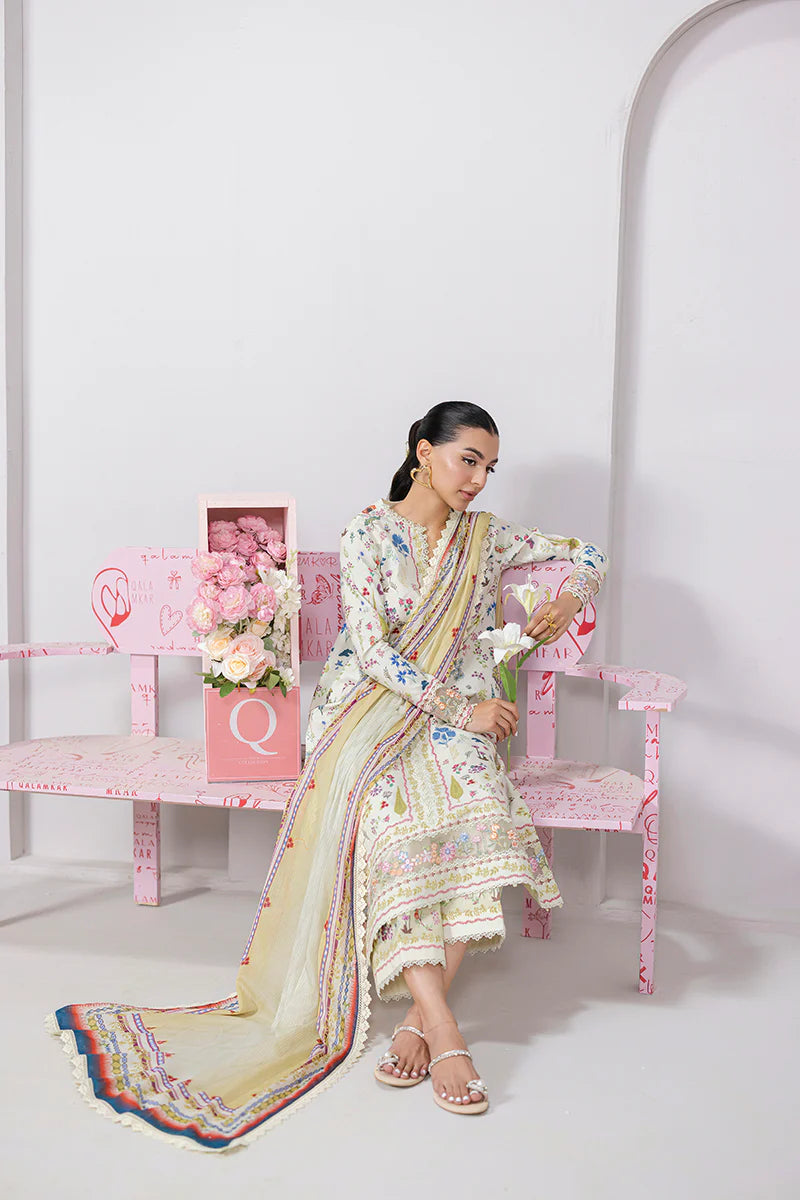 EM-09 (А) HAZEL | Qalamkar | Qprints Lawn Volume 2 2025