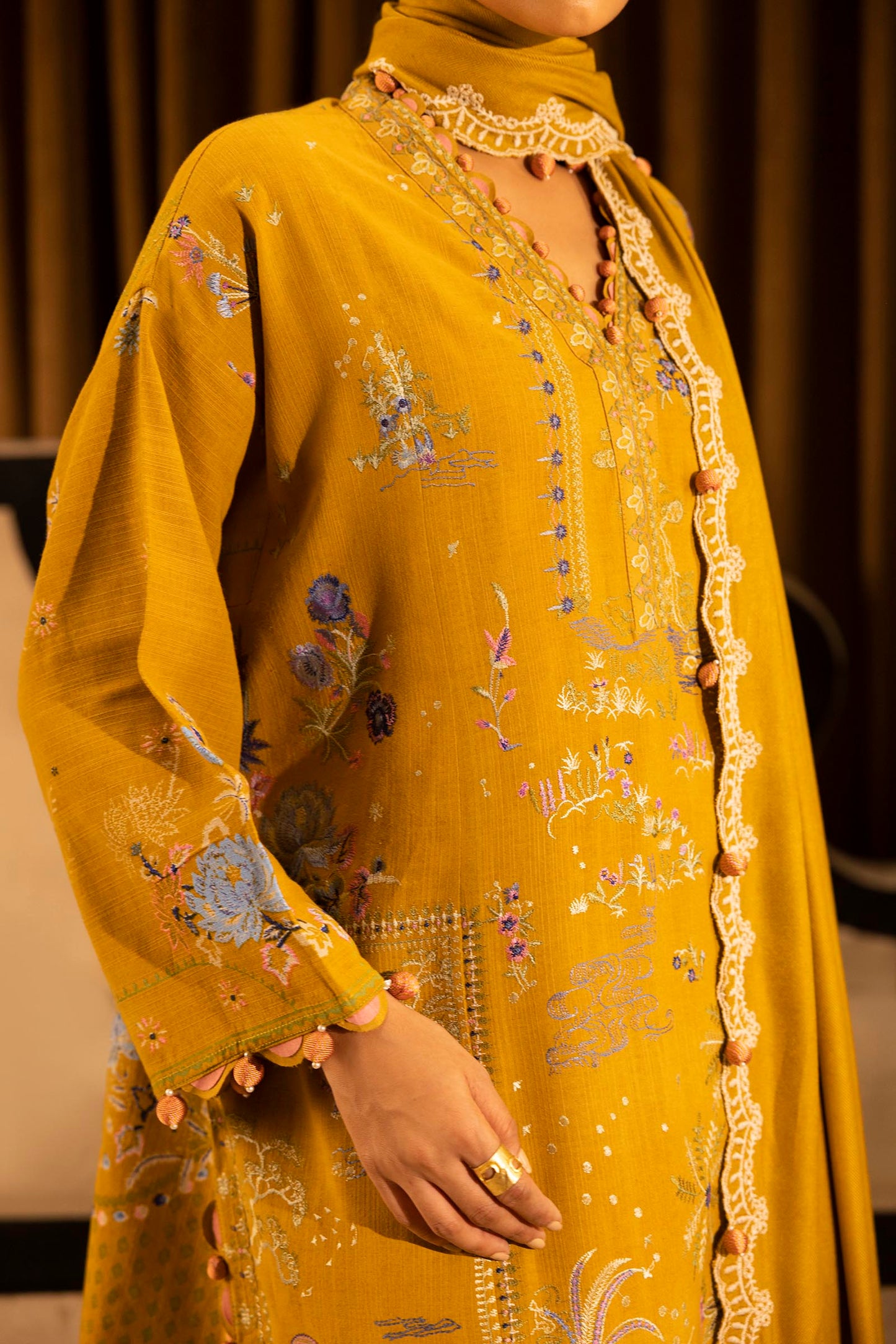 M253-07B-3CP | Sana Safinaz Muzlin Winter Collection 2025