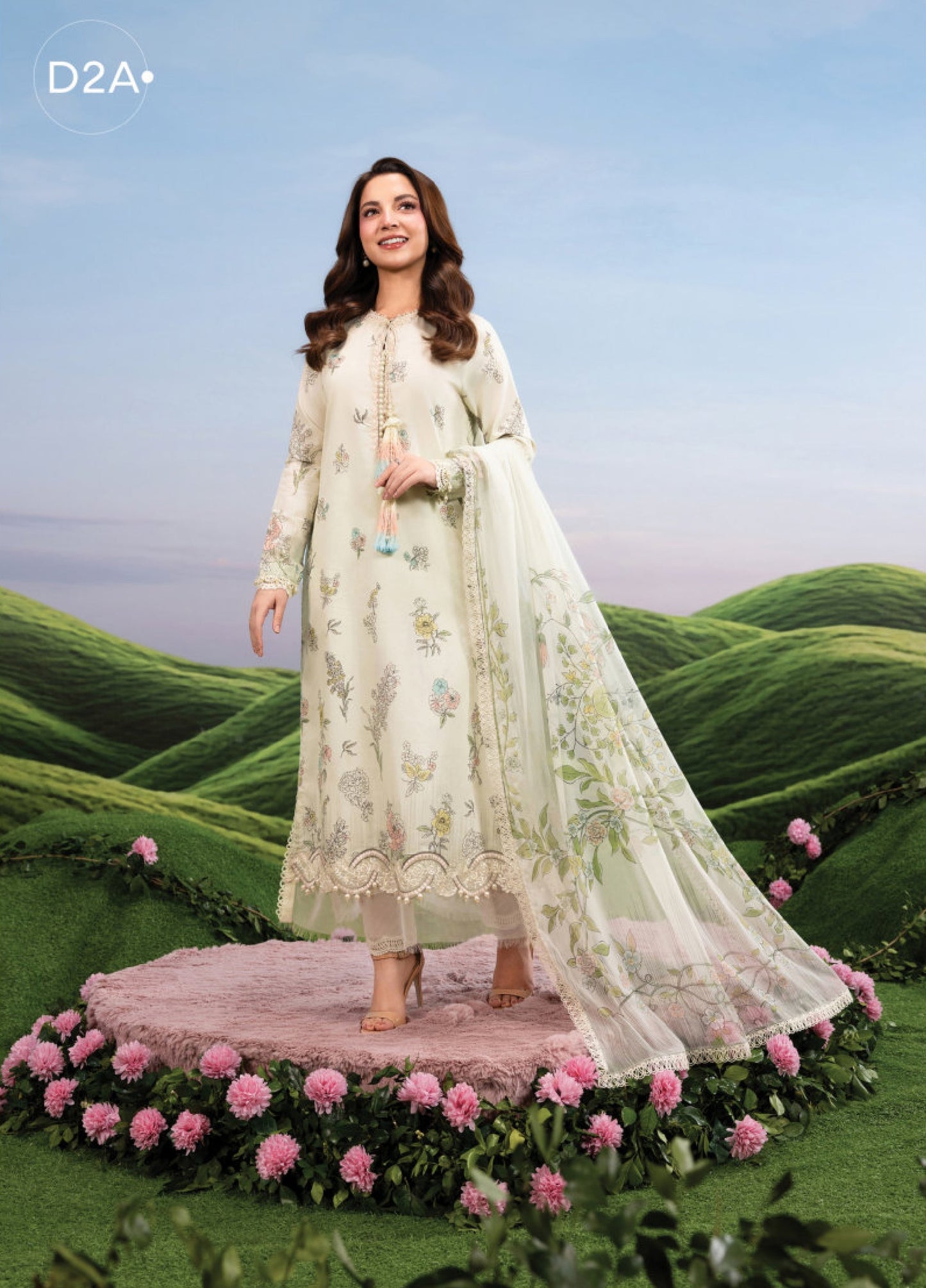 MB-CUSV14-02A | Maria B M.Basic | Dreamscape Lawn Eid Collection 2026