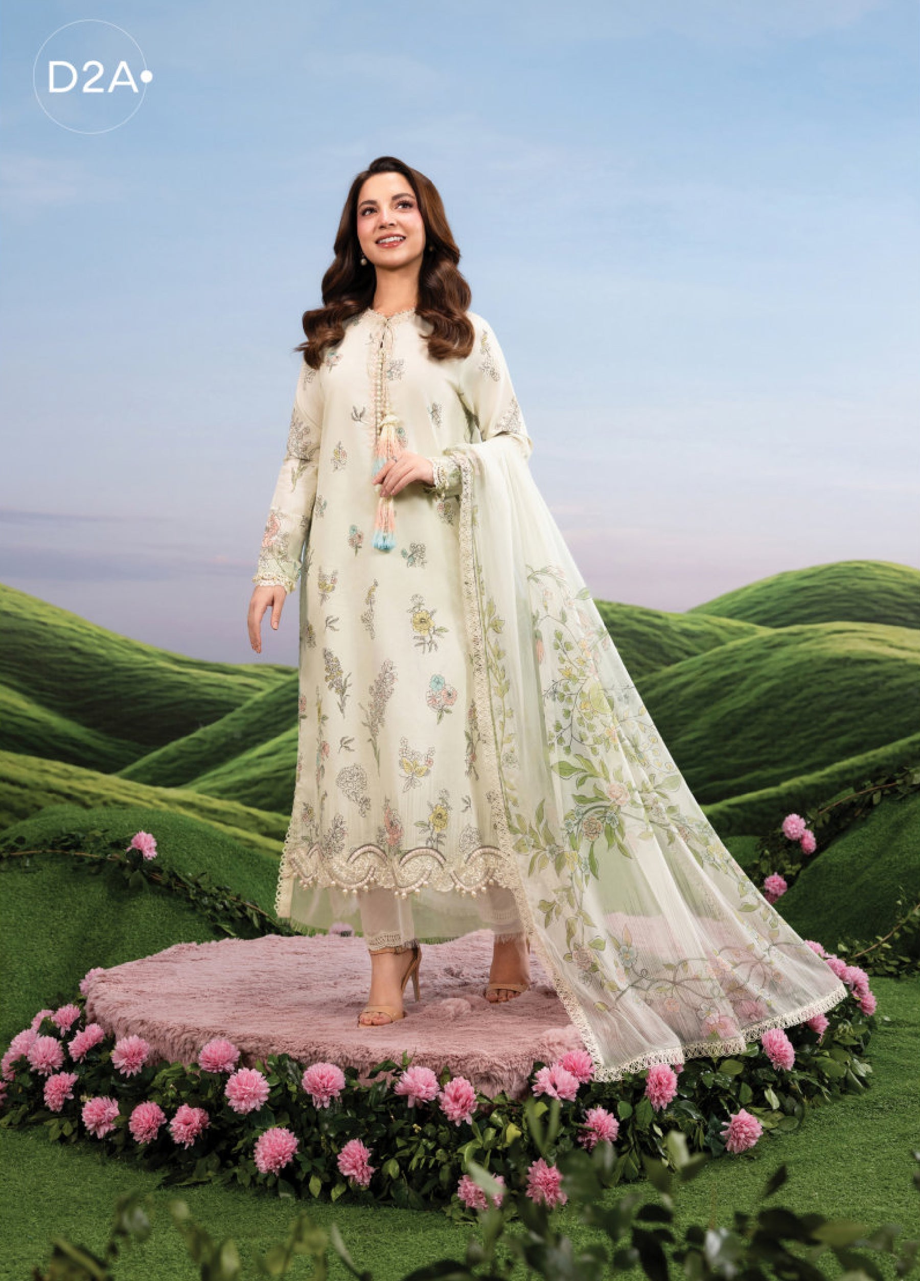 MB-CUSV14-02A | Maria B M.Basic | Dreamscape Lawn Eid Collection 2026