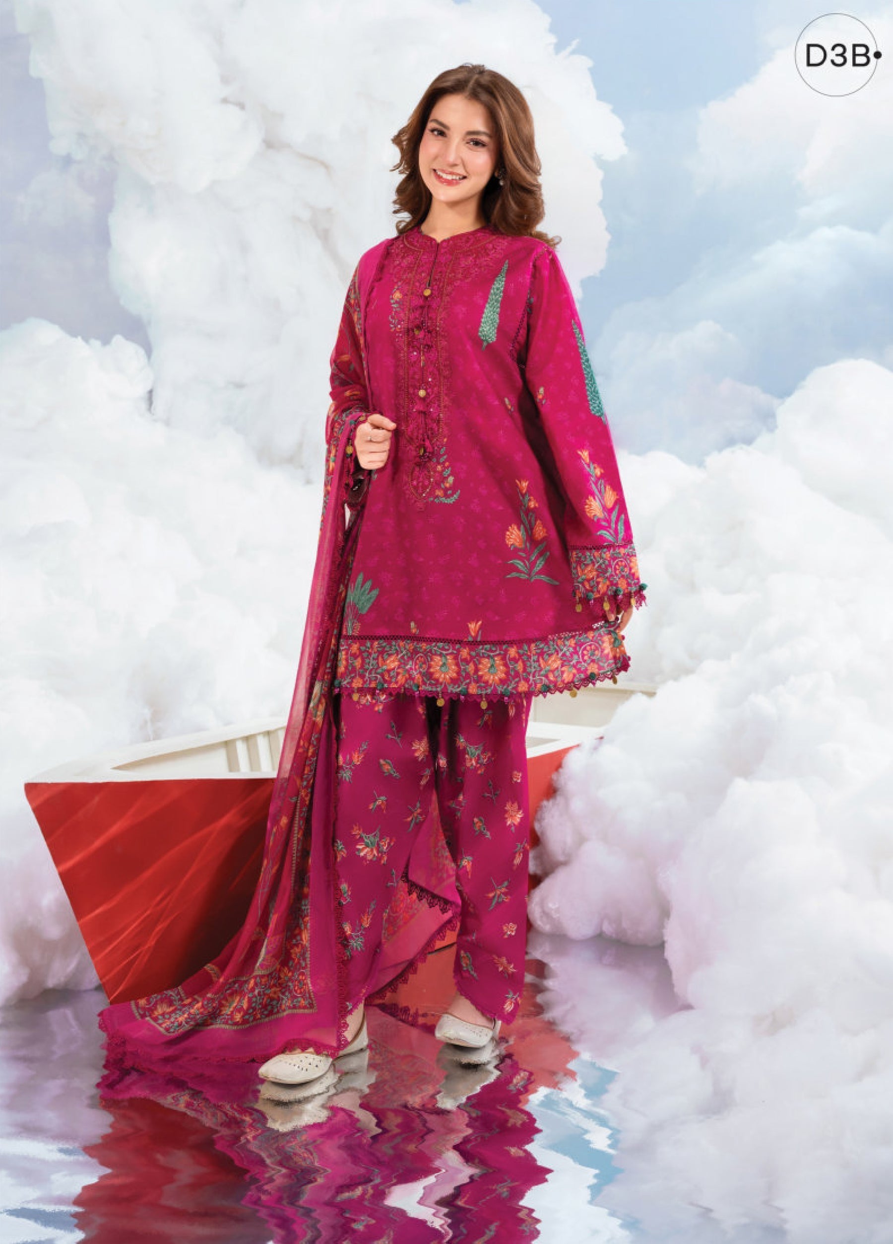 MB-CUSV14-03B | Maria B M.Basic | Dreamscape Lawn Eid Collection 2026