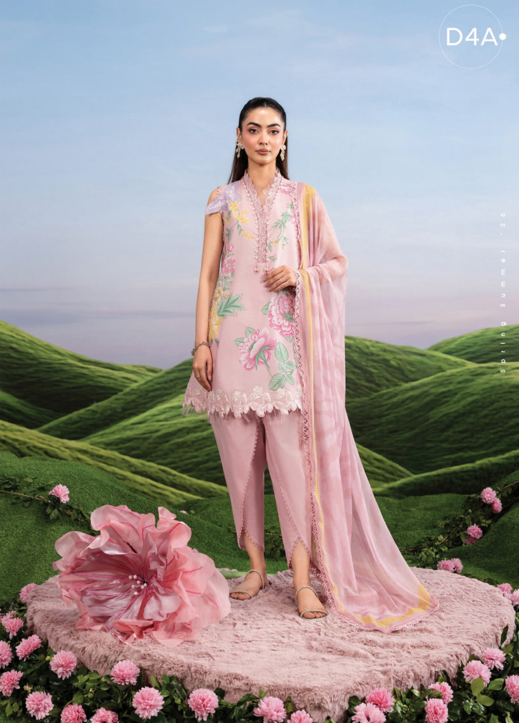 MB-CUSV14-04A | Maria B M.Basic | Dreamscape Lawn Eid Collection 2026