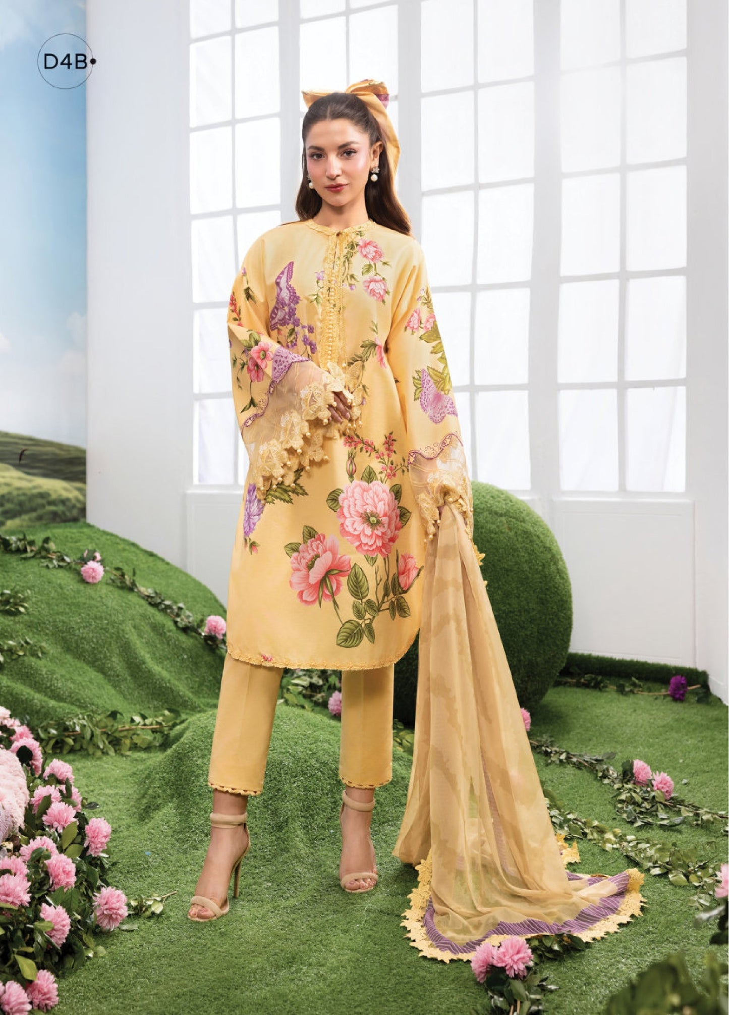 MB-CUSV14-04B | Maria B M.Basic | Dreamscape Lawn Eid Collection 2026