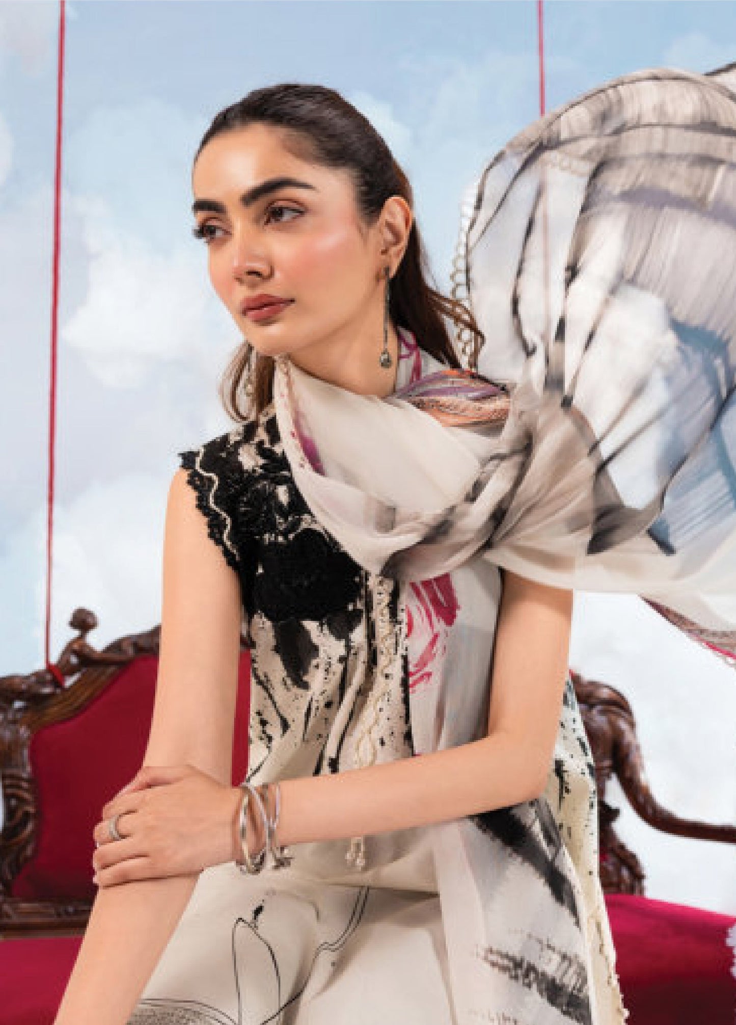 MB-CUSV14-06B | Maria B M.Basic | Dreamscape Lawn Eid Collection 2026