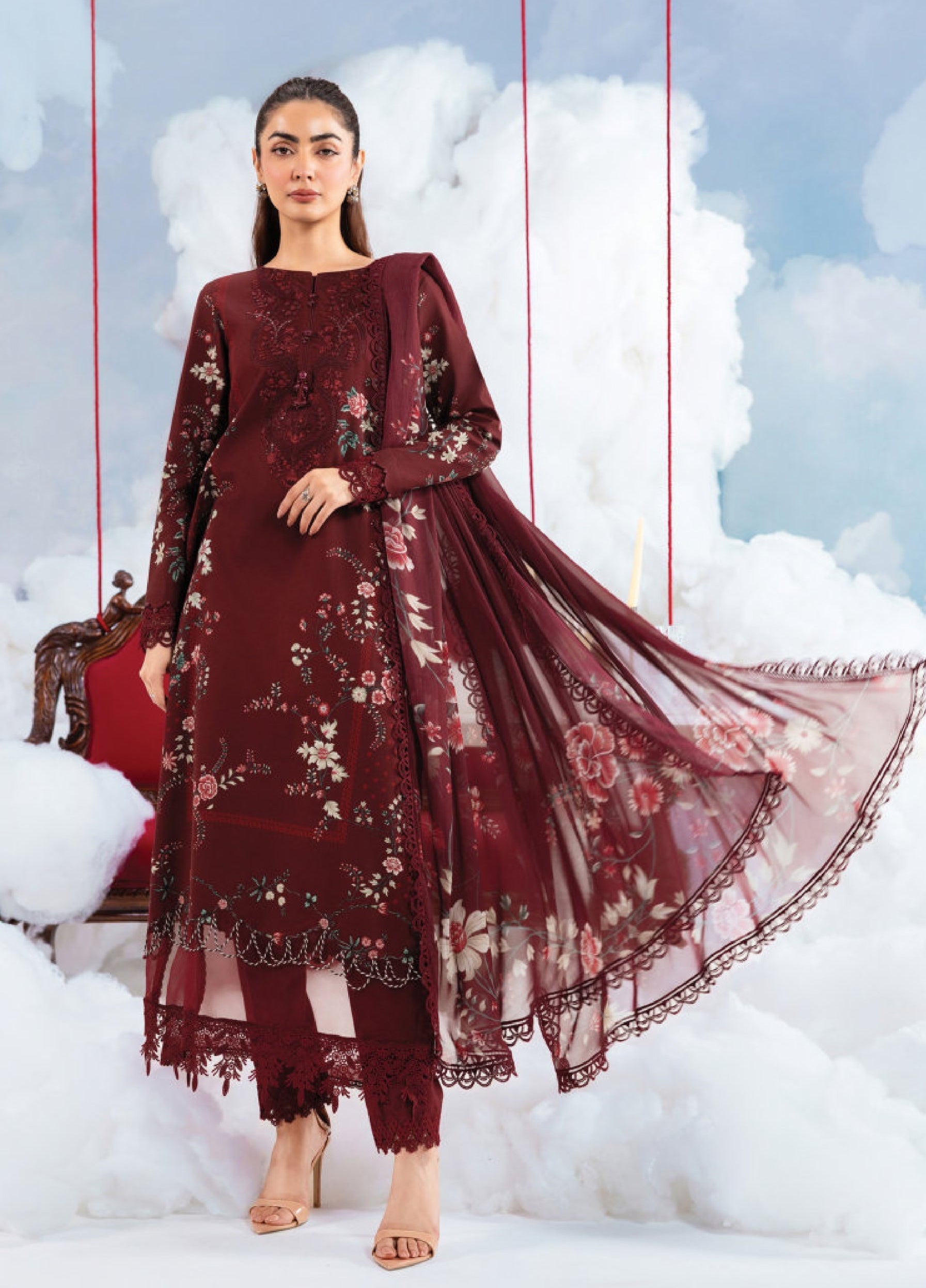 MB-CUSV14-07A | Maria B M.Basic | Dreamscape Lawn Eid Collection 2026