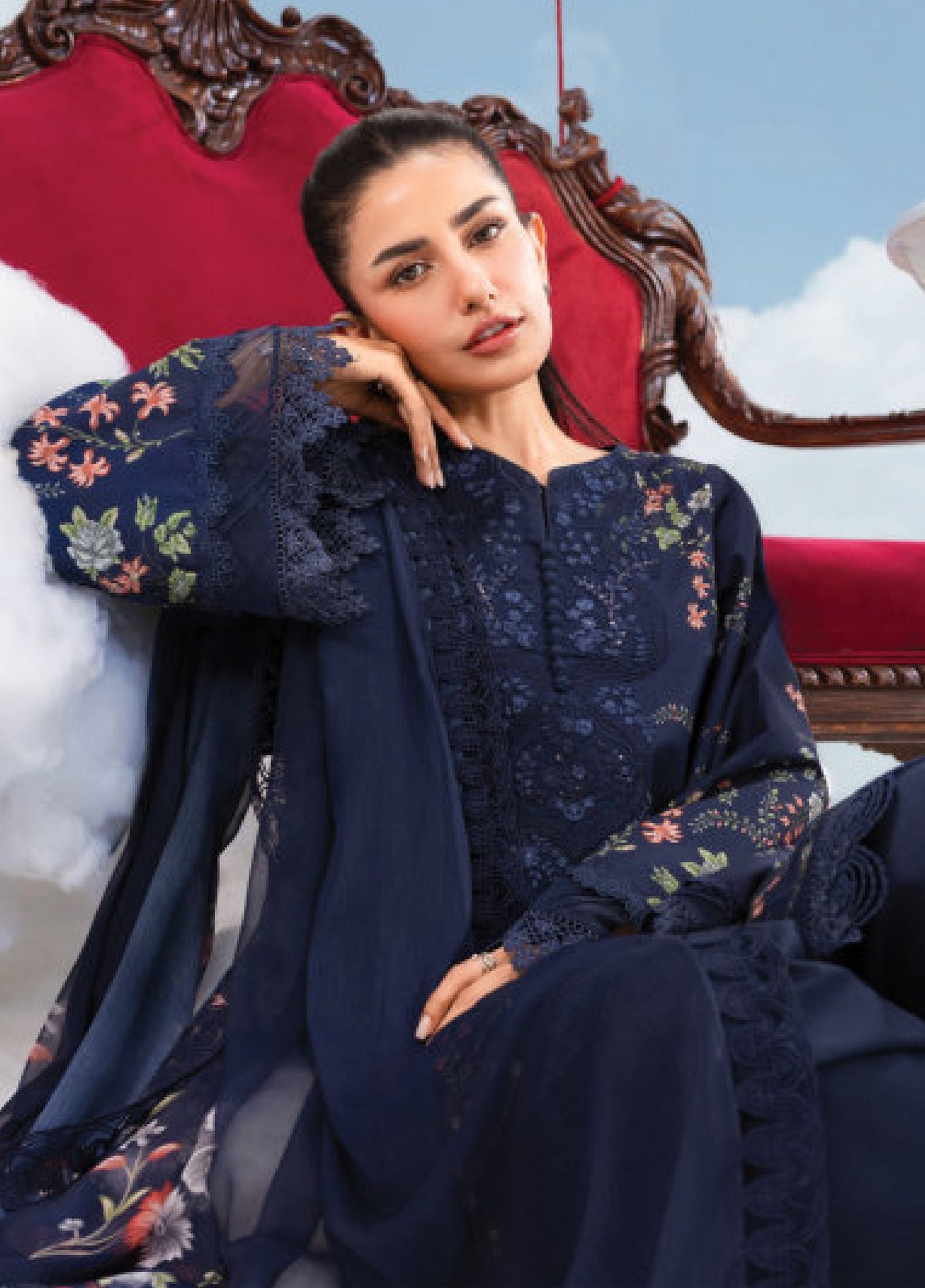 MB-CUSV14-07B | Maria B M.Basic | Dreamscape Lawn Eid Collection 2026
