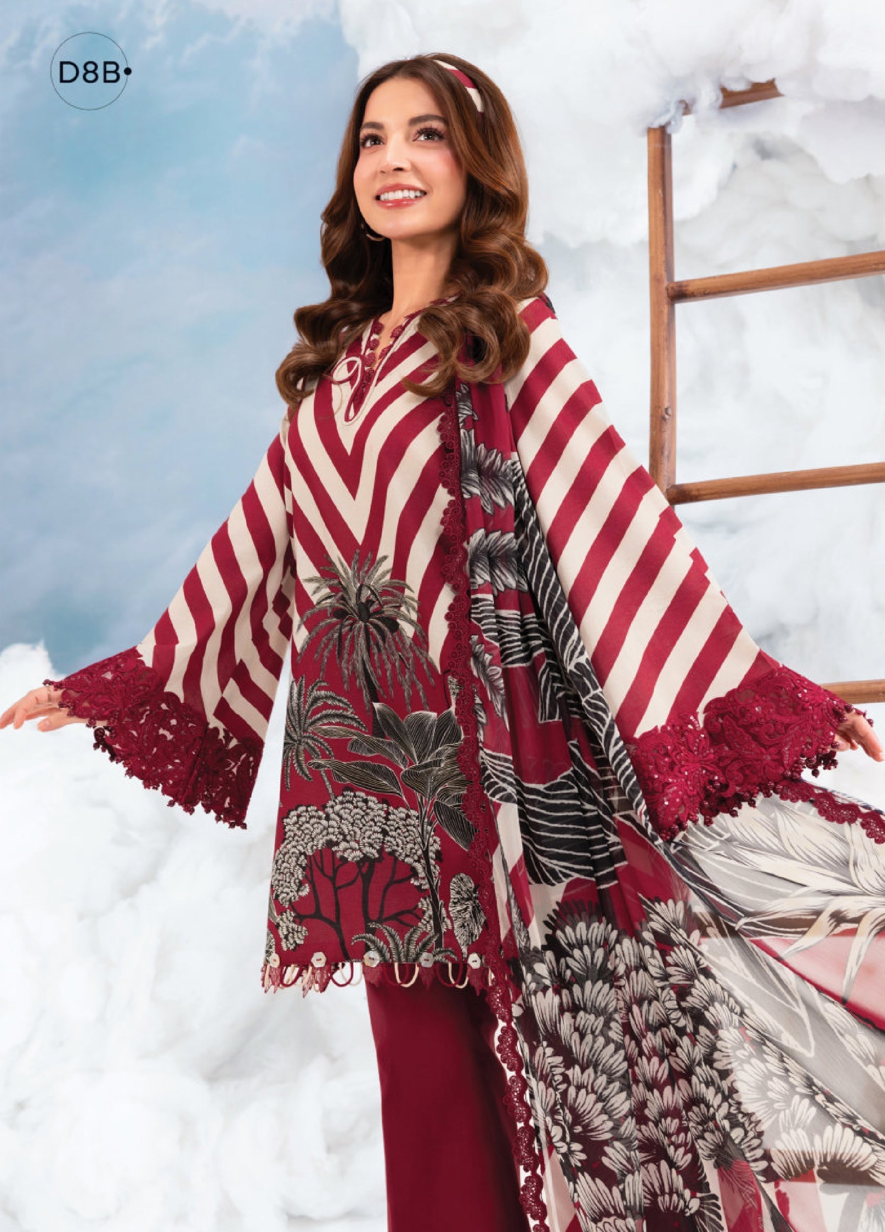 MB-CUSV14-08B | Maria B M.Basic | Dreamscape Lawn Eid Collection 2026