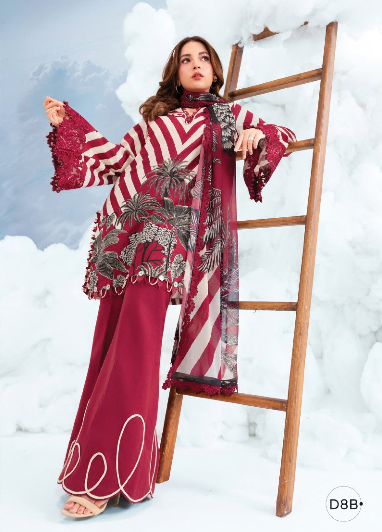 MB-CUSV14-08B | Maria B M.Basic | Dreamscape Lawn Eid Collection 2026