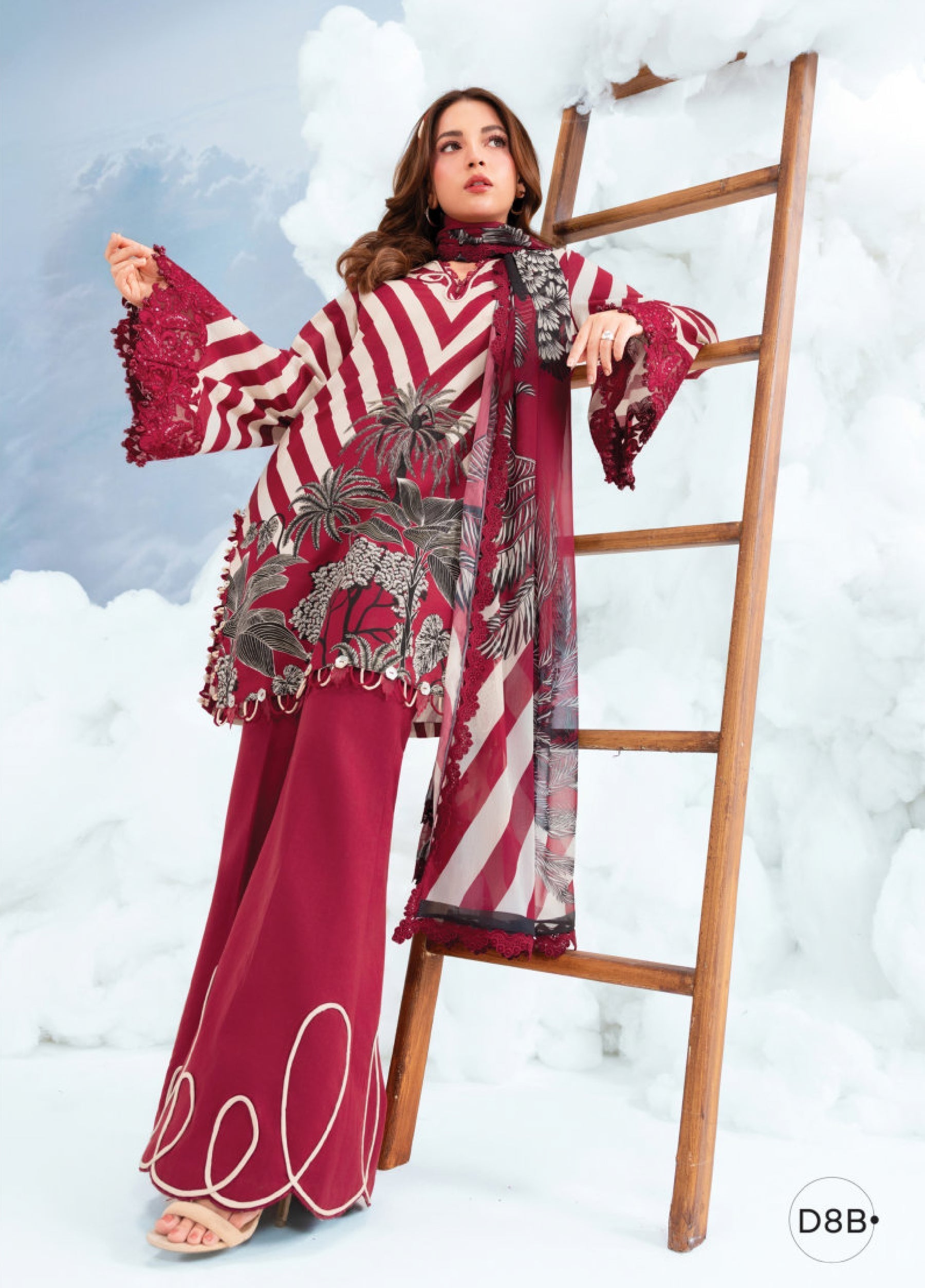 MB-CUSV14-08B | Maria B M.Basic | Dreamscape Lawn Eid Collection 2026