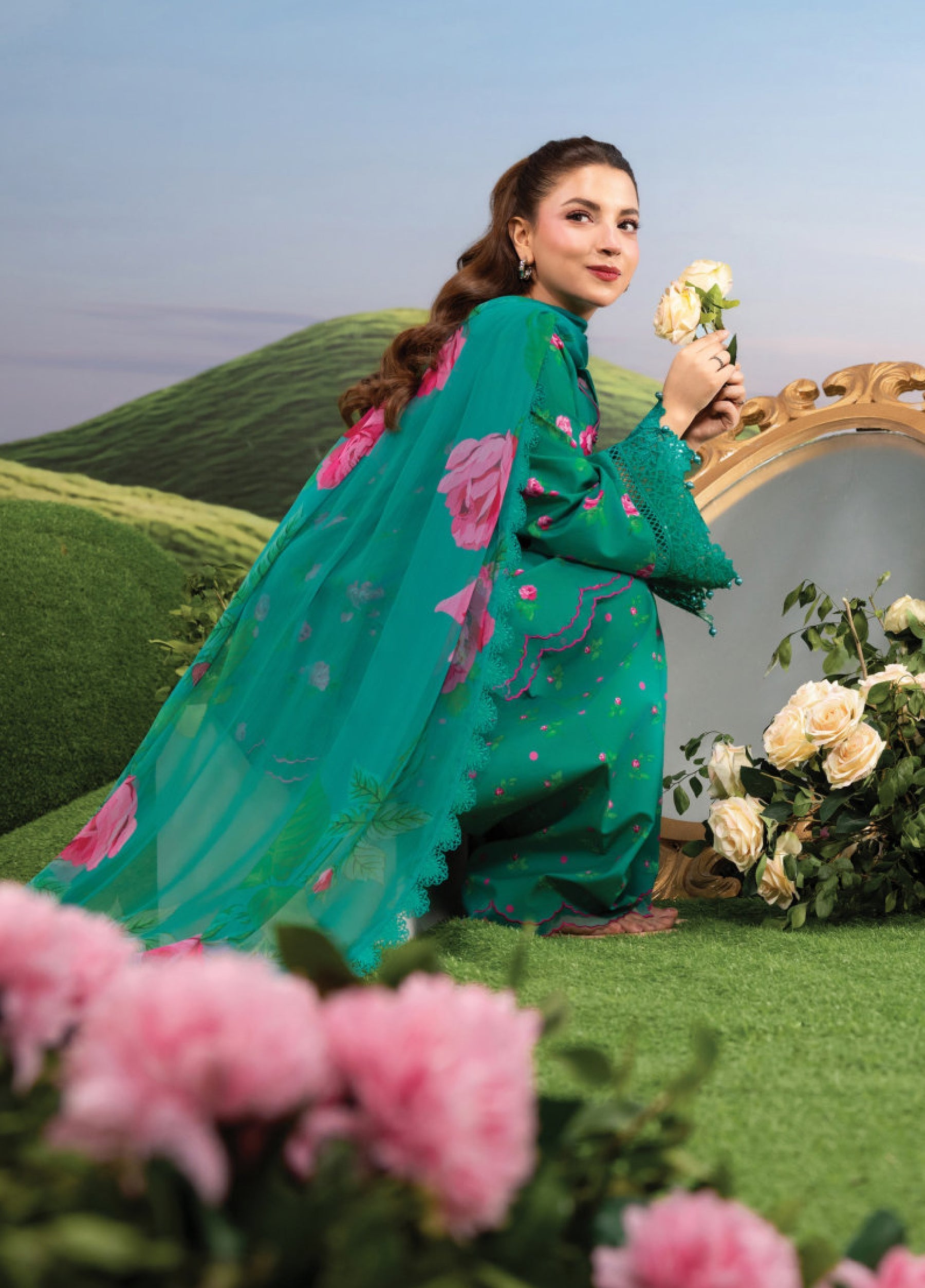 MB-CUSV14-09A | Maria B M.Basic | Dreamscape Lawn Eid Collection 2026