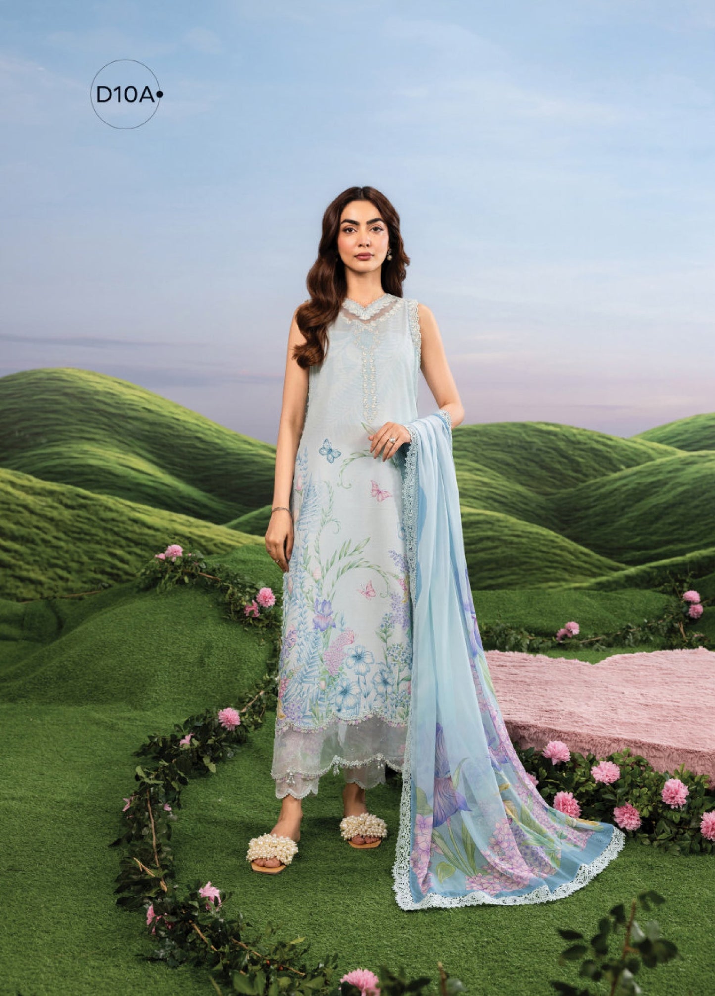 MB-CUSV14-010A | Maria B M.Basic | Dreamscape Lawn Eid Collection 2026