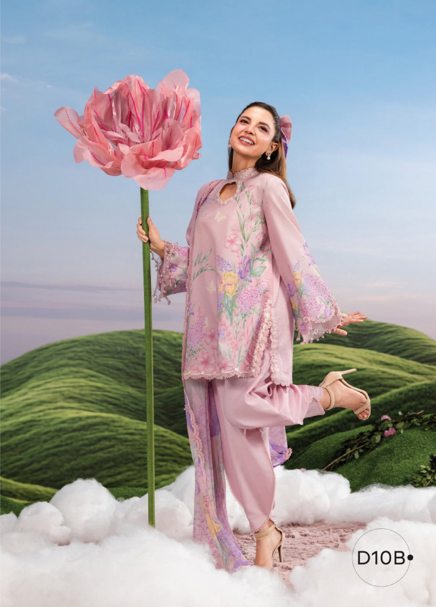 MB-CUSV14-010B | Maria B M.Basic | Dreamscape Lawn Eid Collection 2026