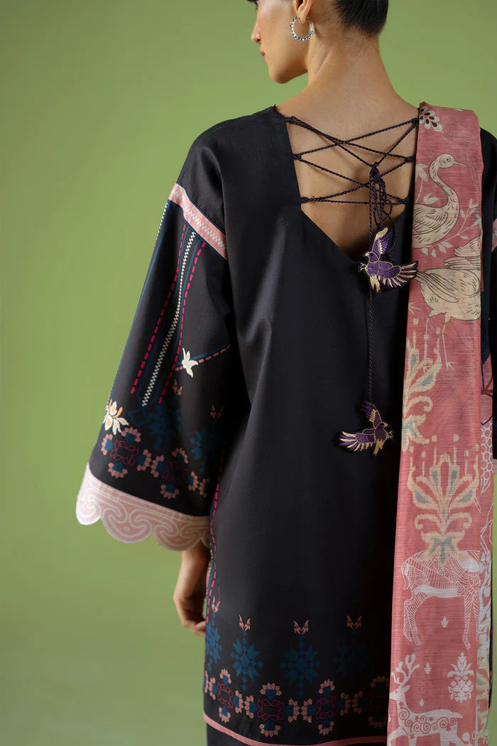 CITY BLOOM – JPU25-04 | Saira Rizwan | Joolie Prints Cambric Intermix Collection 2025