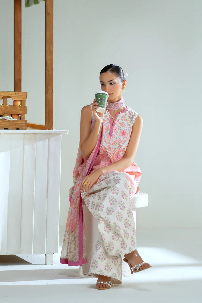 BRUNCH BABE – JPU25-10 | Saira Rizwan | Joolie Prints Cambric Intermix Collection 2025