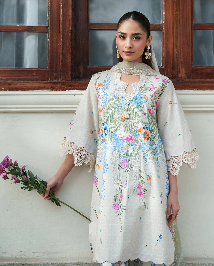 Pale Peony | Roheenaz | Whispered Florals Lawn Unstitched Collection 2026 