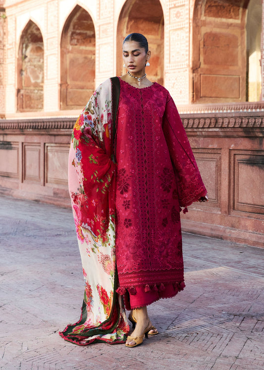 Qermez | Hussain Rehar |  Zan Spring Summer Lawn Collection 2026