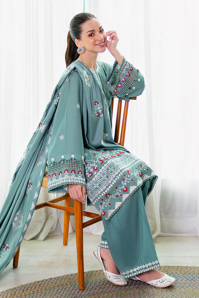 Cross Stitch Cotton Satin | Design Sage Loom | Unstitched Collection 2025