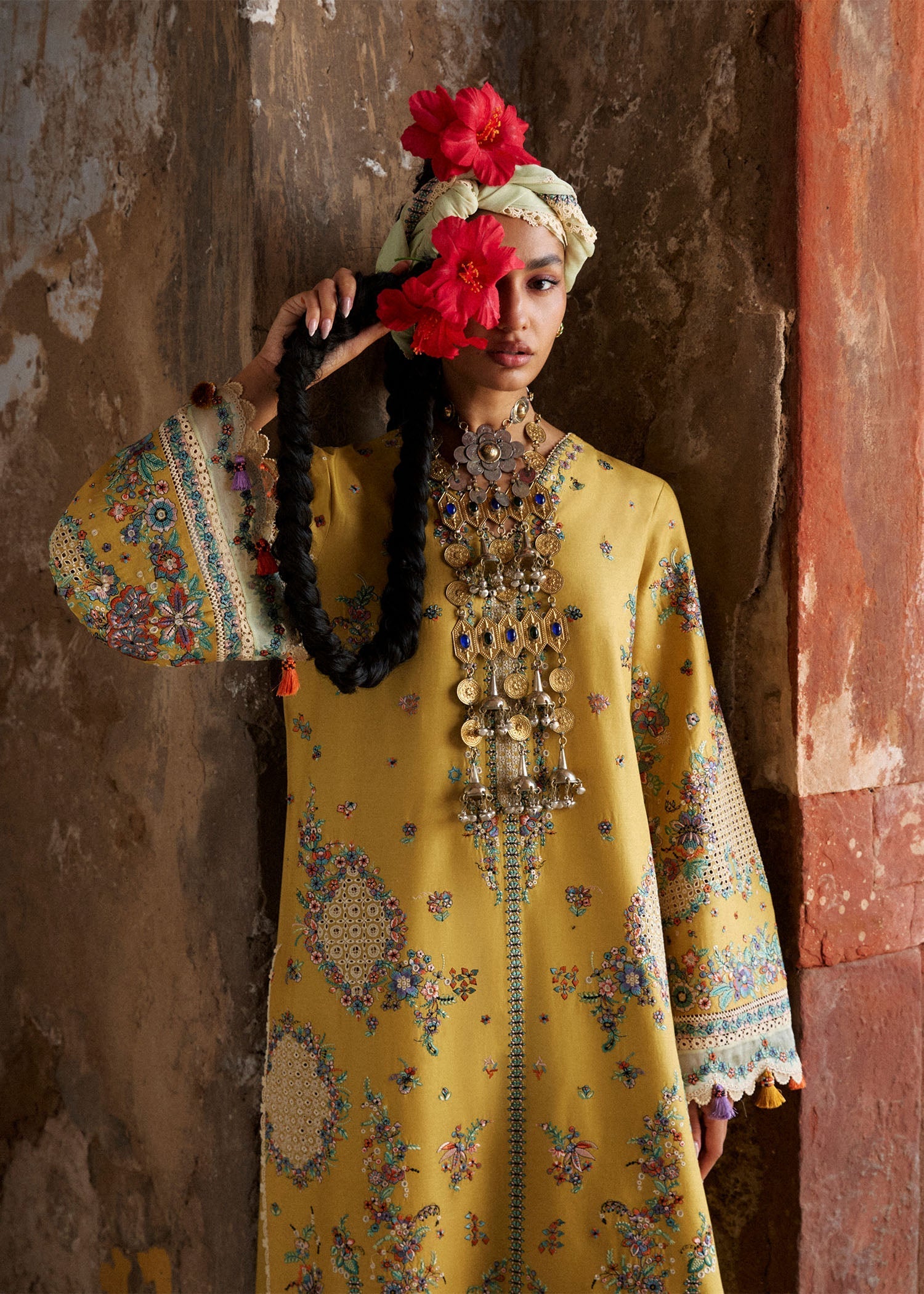 Sari | Hussain Rehar |  Zan Spring Summer Lawn Collection 2026