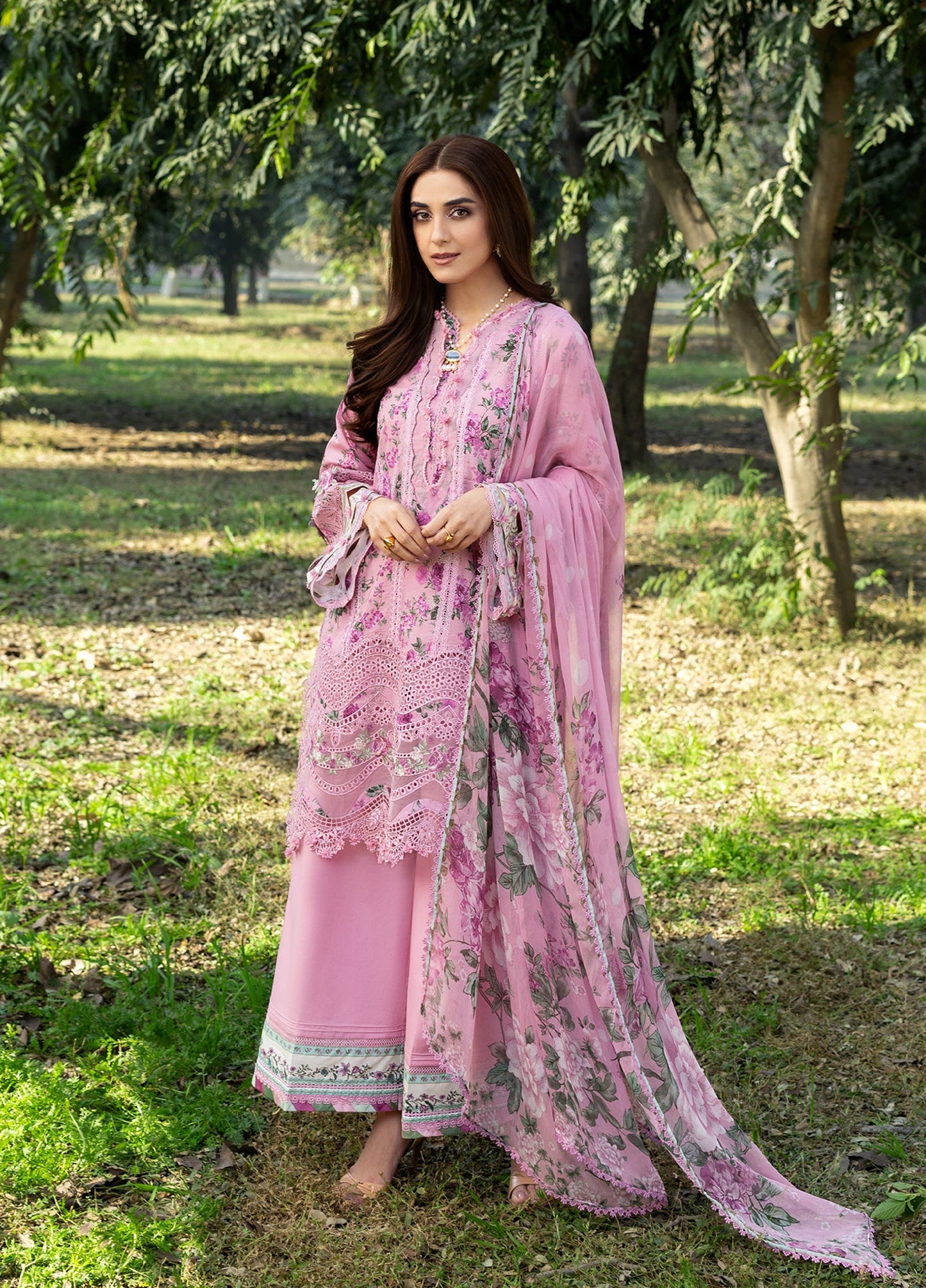 ERC-3A MAN MAYAL |  Elaf Premium | Chikankari Prints With Chiffon Dupatta Unstitched Collection 2026