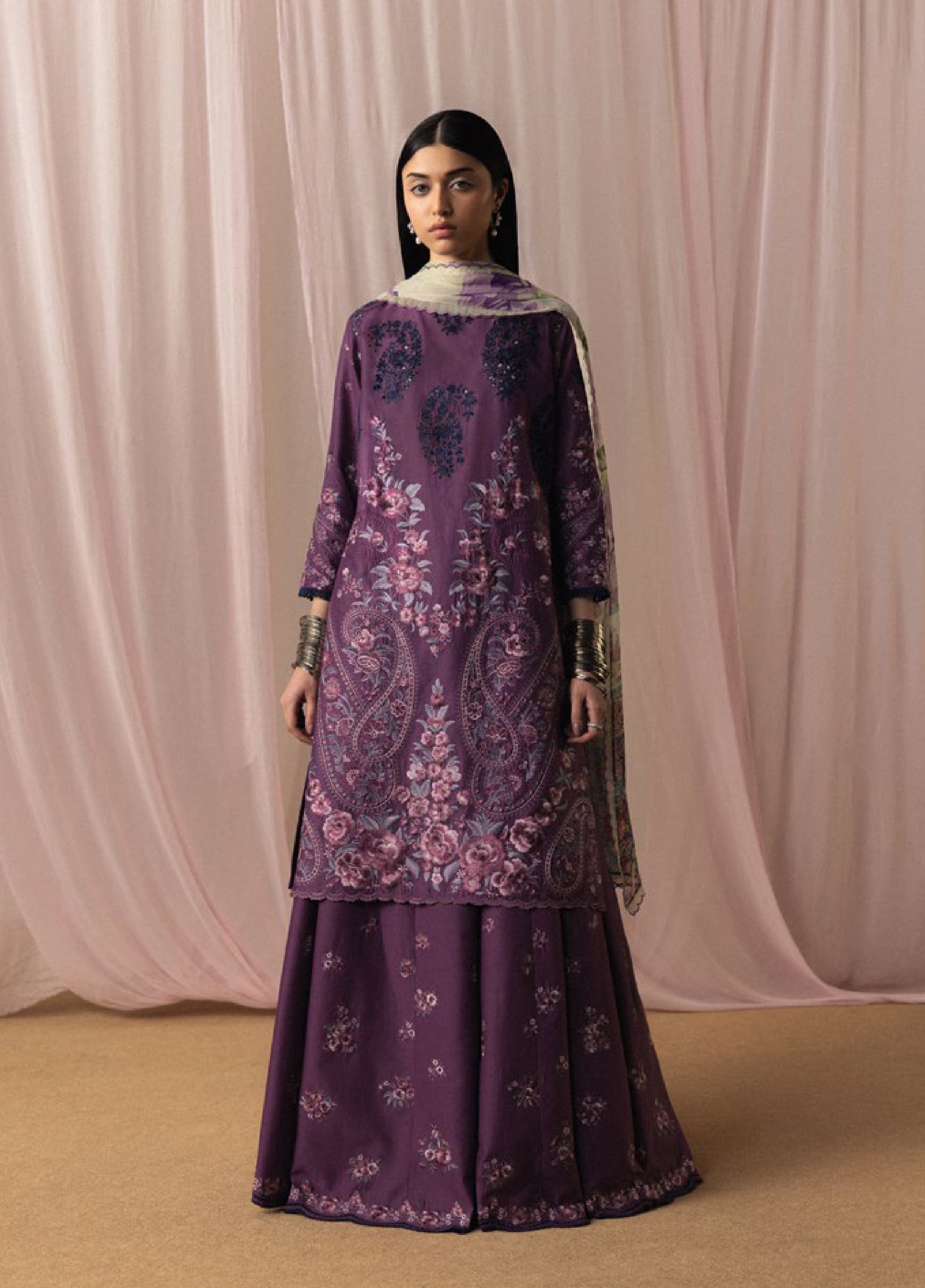 Sumire-D2 |  Zara Shahjahan  | Satori Luxury Lawn Collection Unstitched 2026