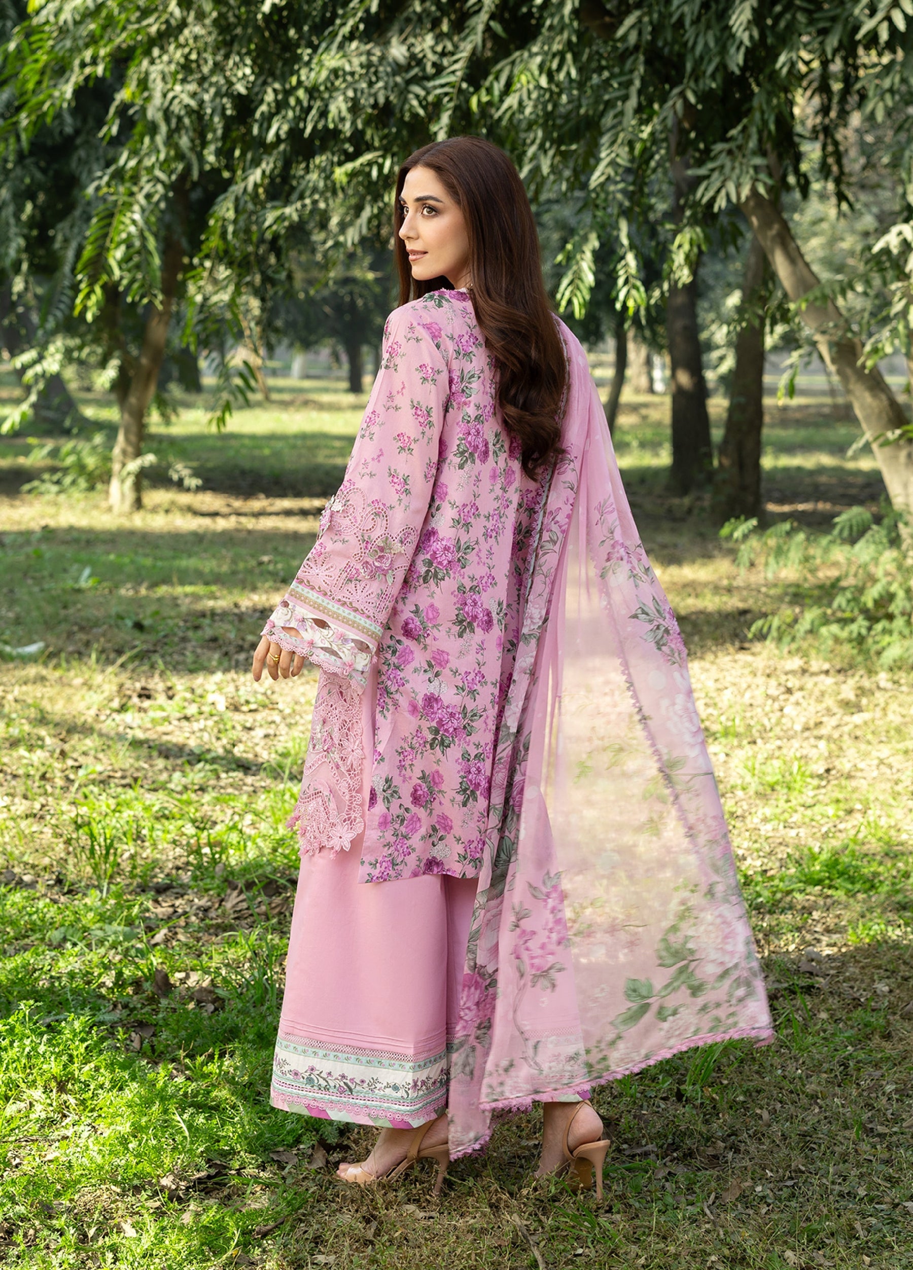 ERC-3A MAN MAYAL |  Elaf Premium | Chikankari Prints With Chiffon Dupatta Unstitched Collection 2026