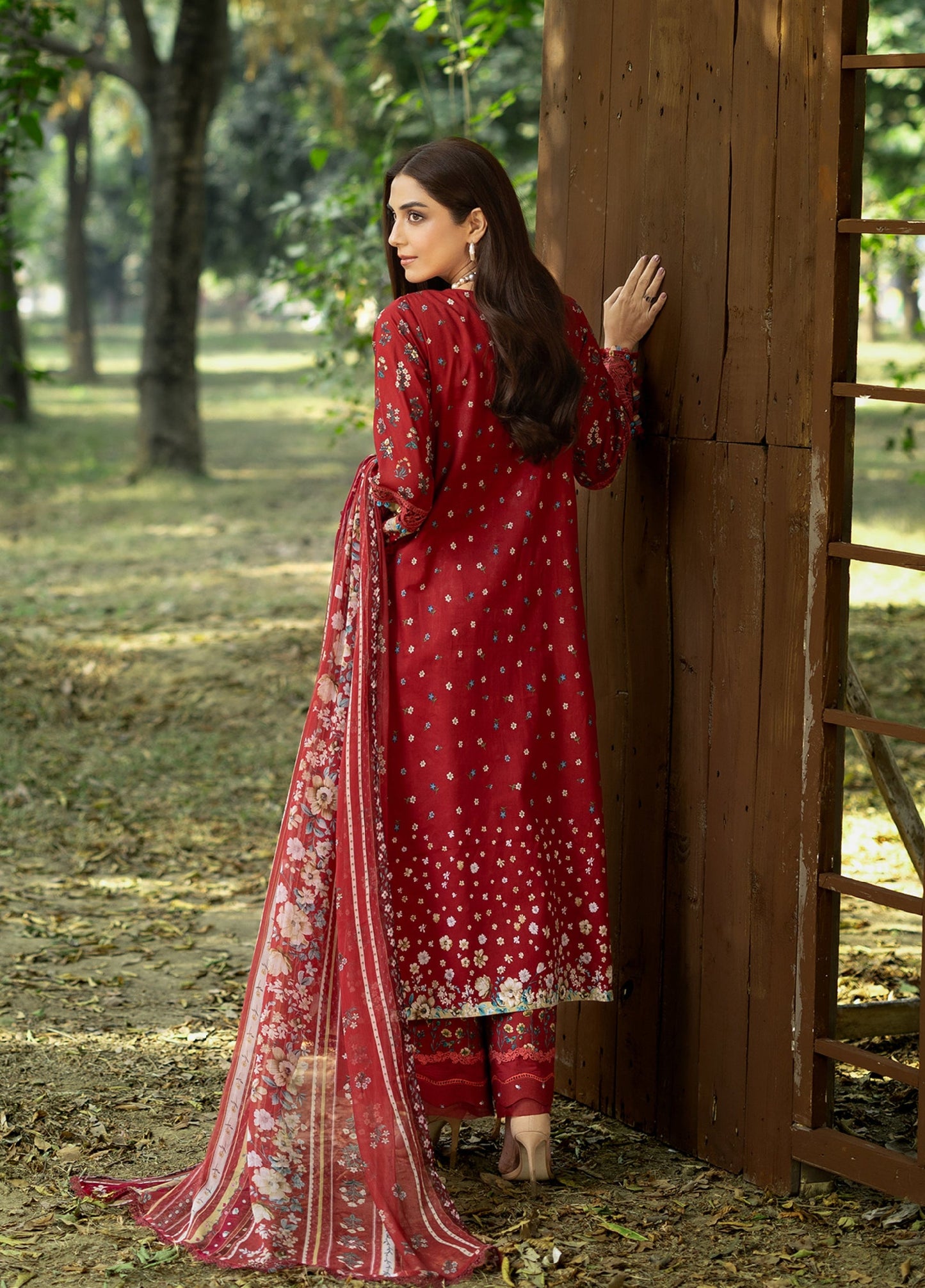 ERC-1B MARJAAN |  Elaf Premium | Chikankari Prints With Chiffon Dupatta Unstitched Collection 2026 