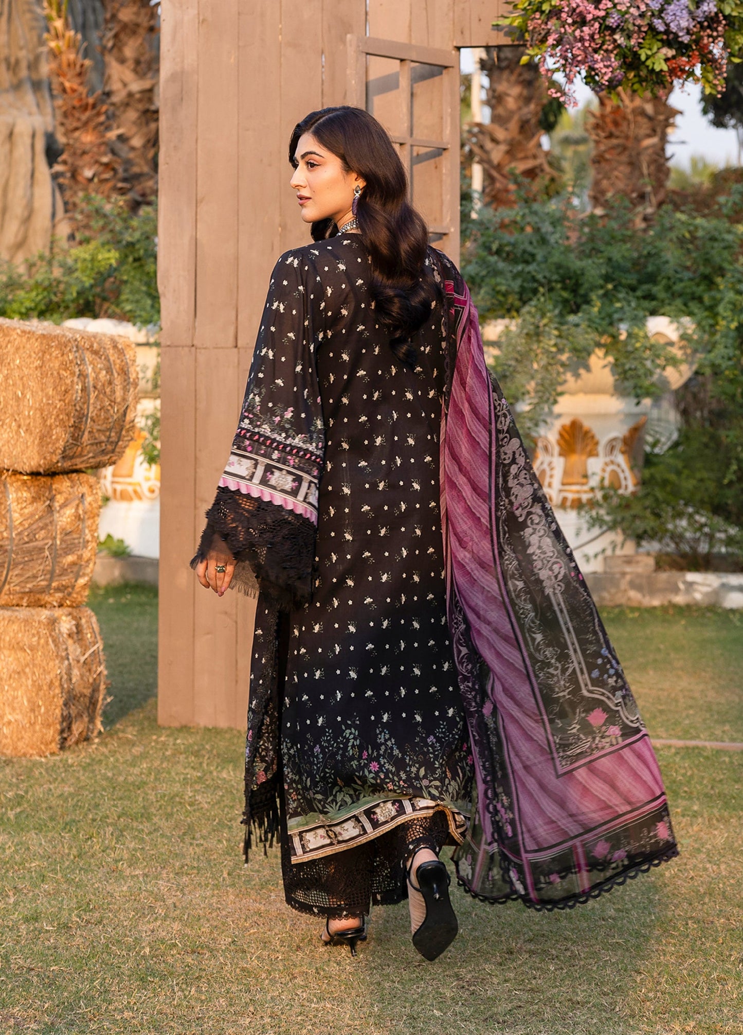 ERC-7A ARZO |  Elaf Premium | Chikankari Prints With Chiffon Dupatta Unstitched Collection 2026