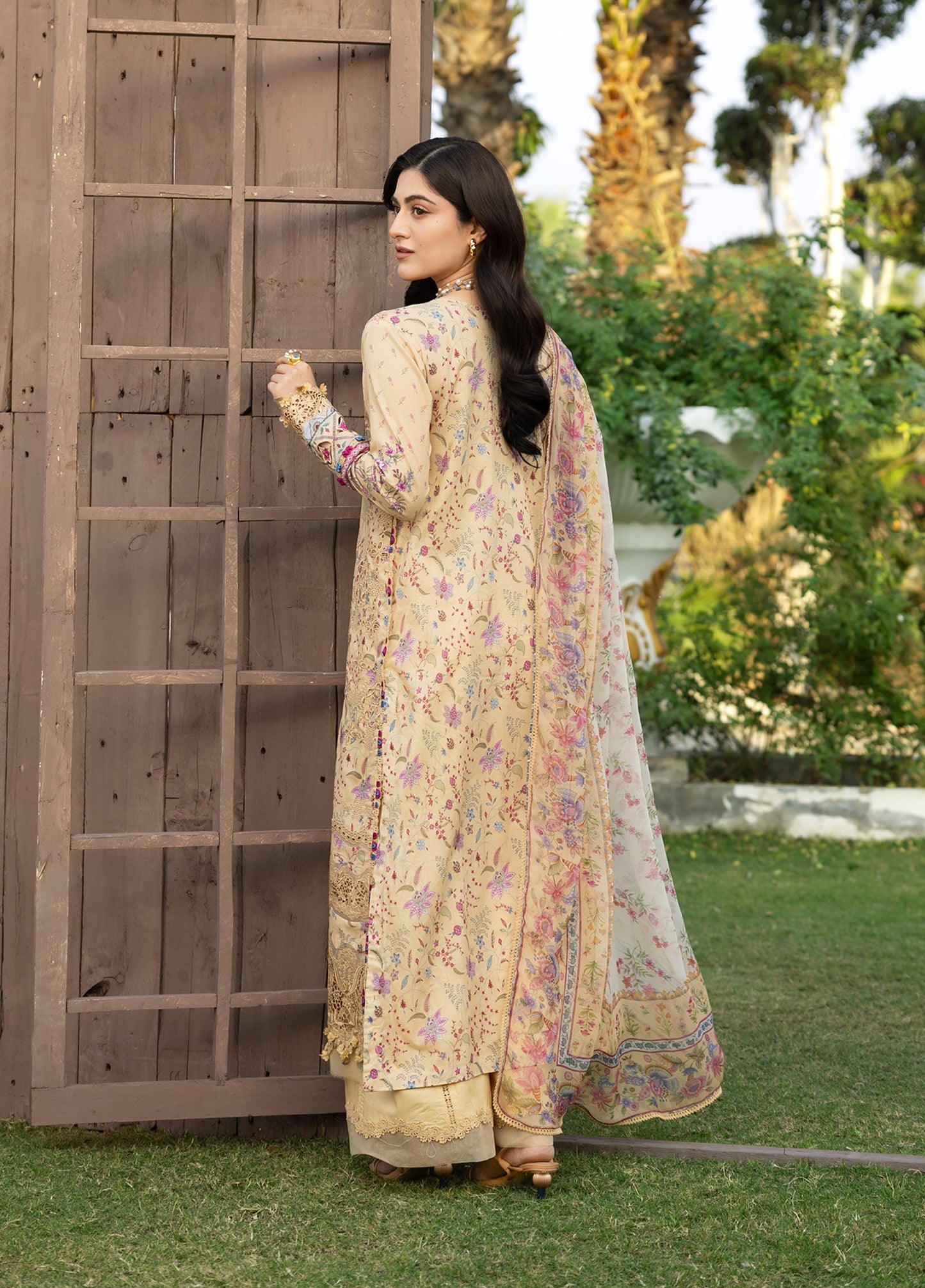 ERC-5B KHUSHEE |  Elaf Premium | Chikankari Prints With Chiffon Dupatta Unstitched Collection 2026