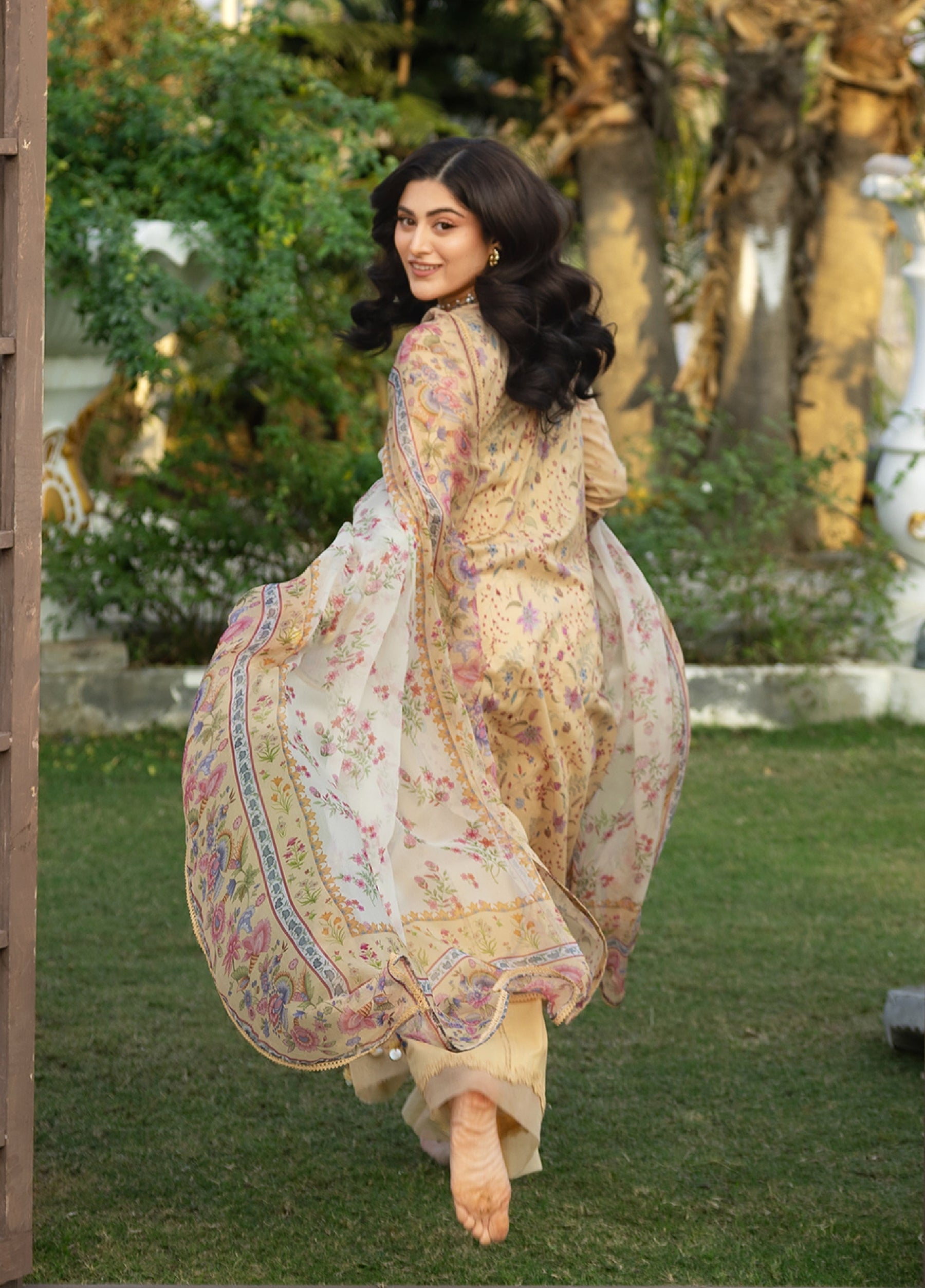 ERC-5B KHUSHEE |  Elaf Premium | Chikankari Prints With Chiffon Dupatta Unstitched Collection 2026