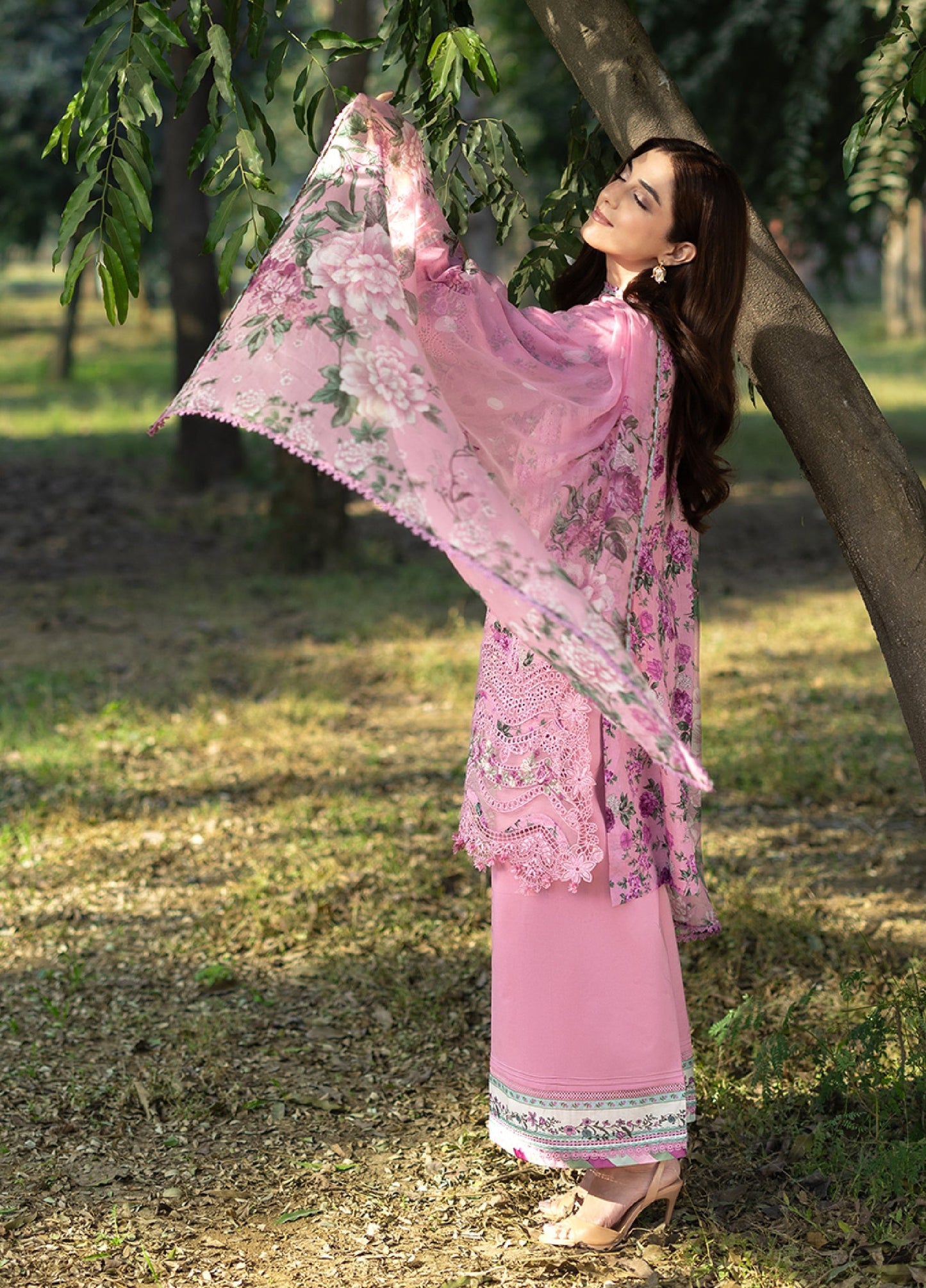 ERC-3A MAN MAYAL |  Elaf Premium | Chikankari Prints With Chiffon Dupatta Unstitched Collection 2026