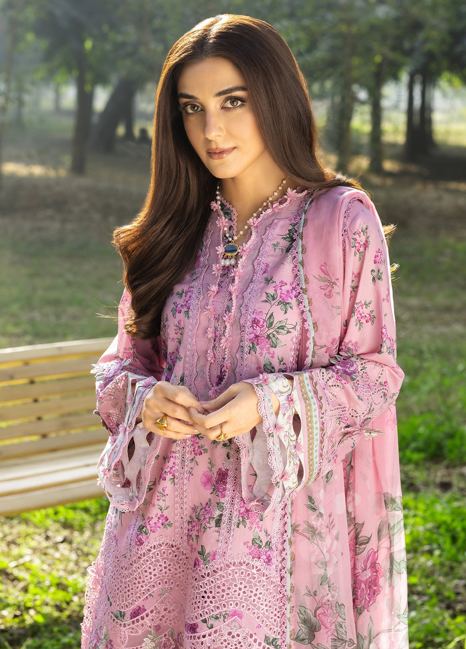 ERC-3A MAN MAYAL |  Elaf Premium | Chikankari Prints With Chiffon Dupatta Unstitched Collection 2026