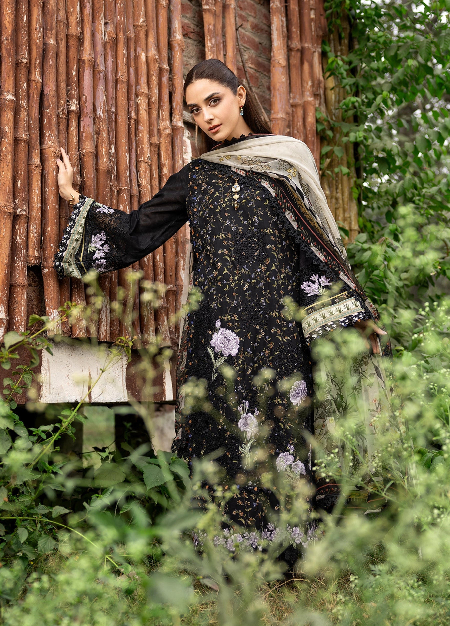 ERC-4A KOYAL |  Elaf Premium | Chikankari Prints With Chiffon Dupatta Unstitched Collection 2026