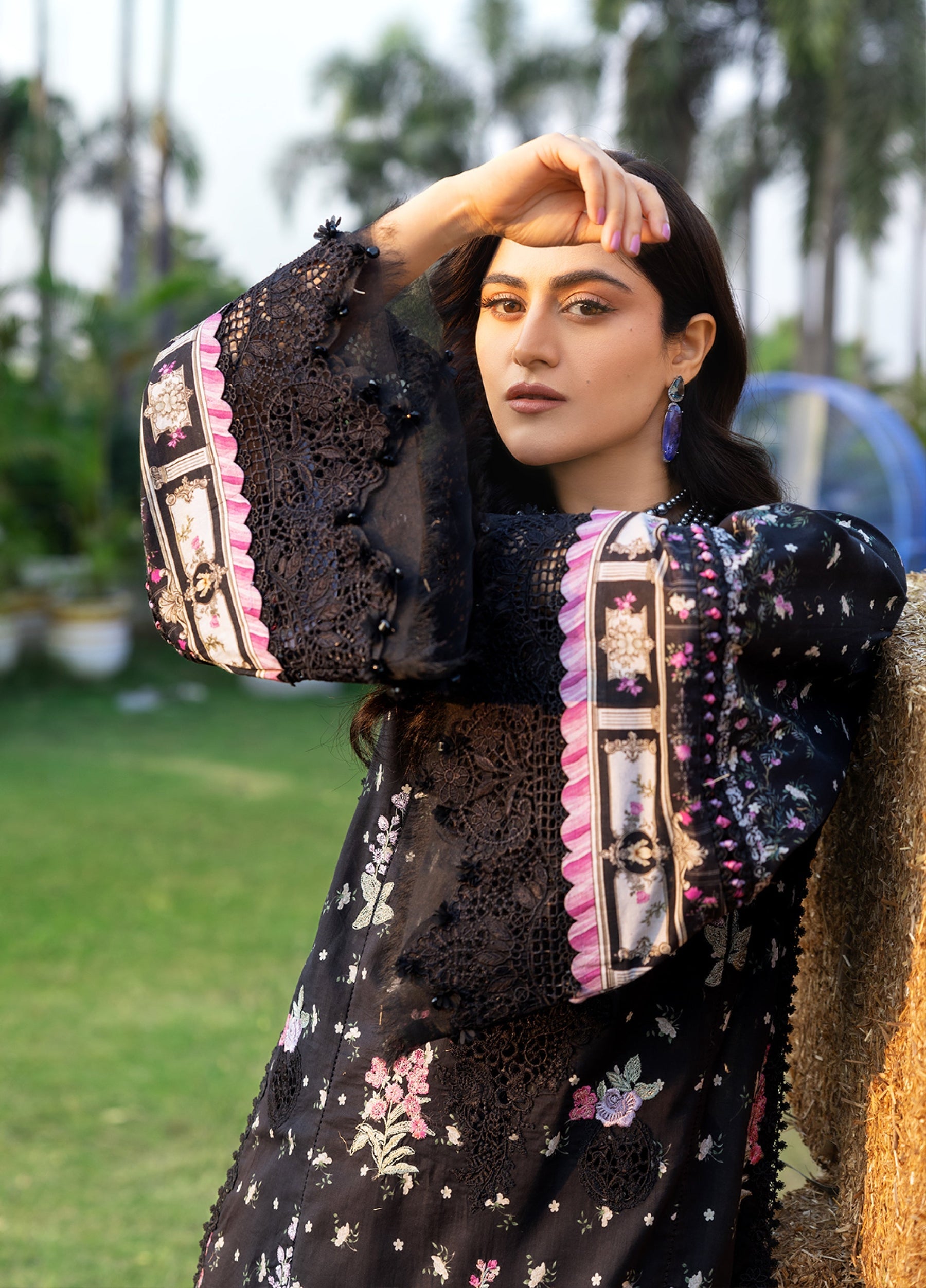 ERC-7A ARZO |  Elaf Premium | Chikankari Prints With Chiffon Dupatta Unstitched Collection 2026