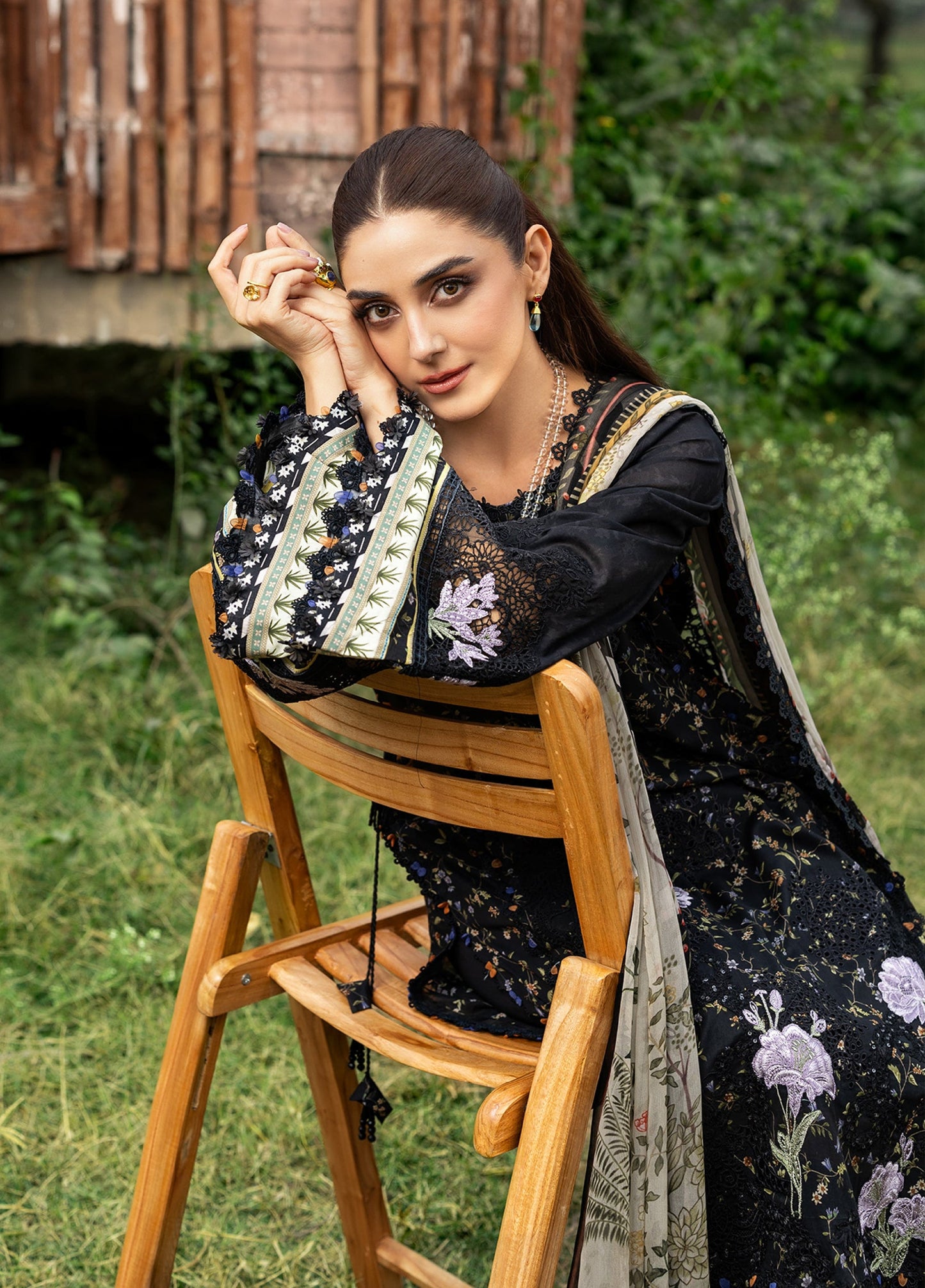 ERC-4A KOYAL |  Elaf Premium | Chikankari Prints With Chiffon Dupatta Unstitched Collection 2026
