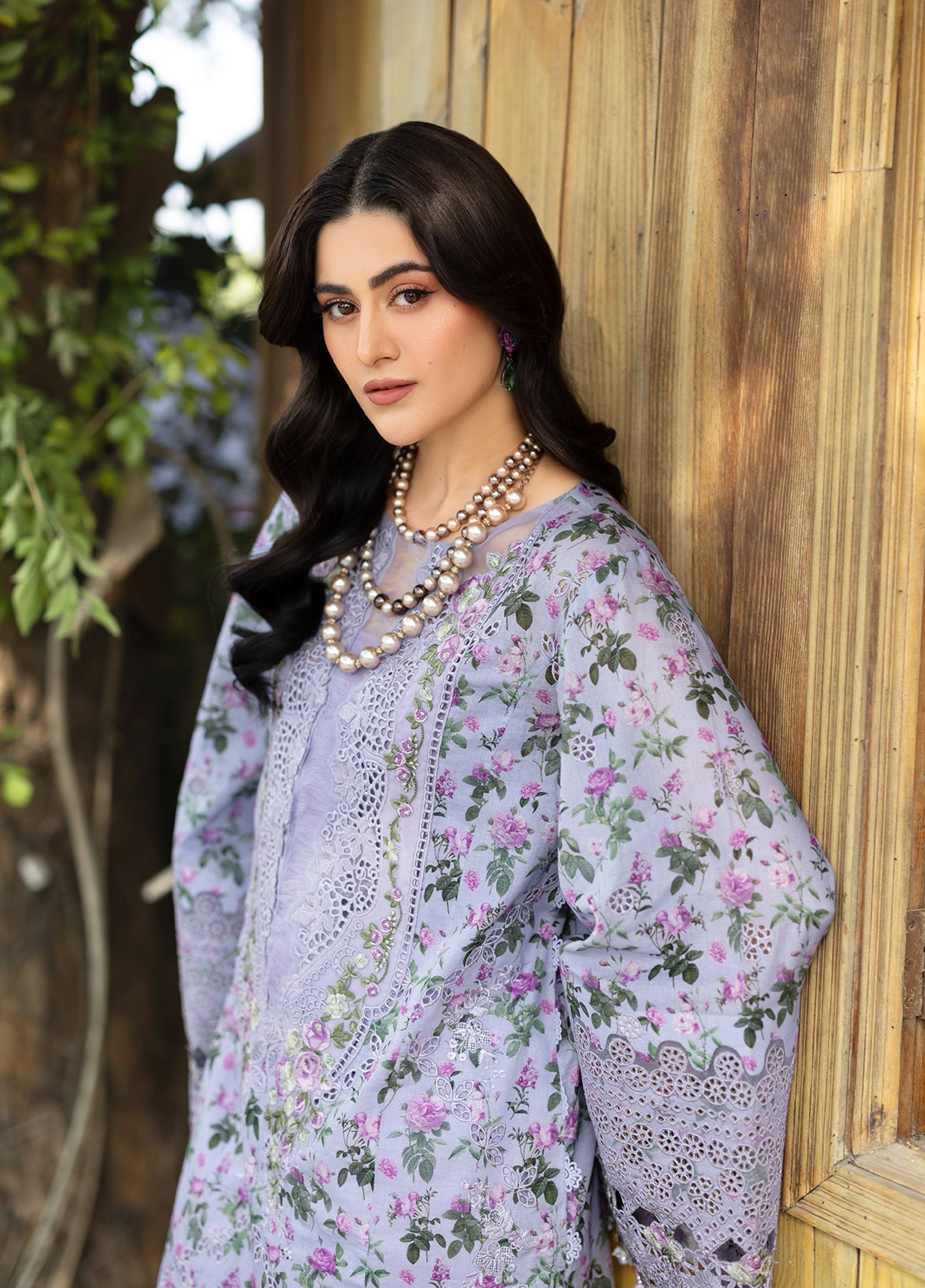 ERC-6B IRIS |  Elaf Premium | Chikankari Prints With Chiffon Dupatta Unstitched Collection 2026
