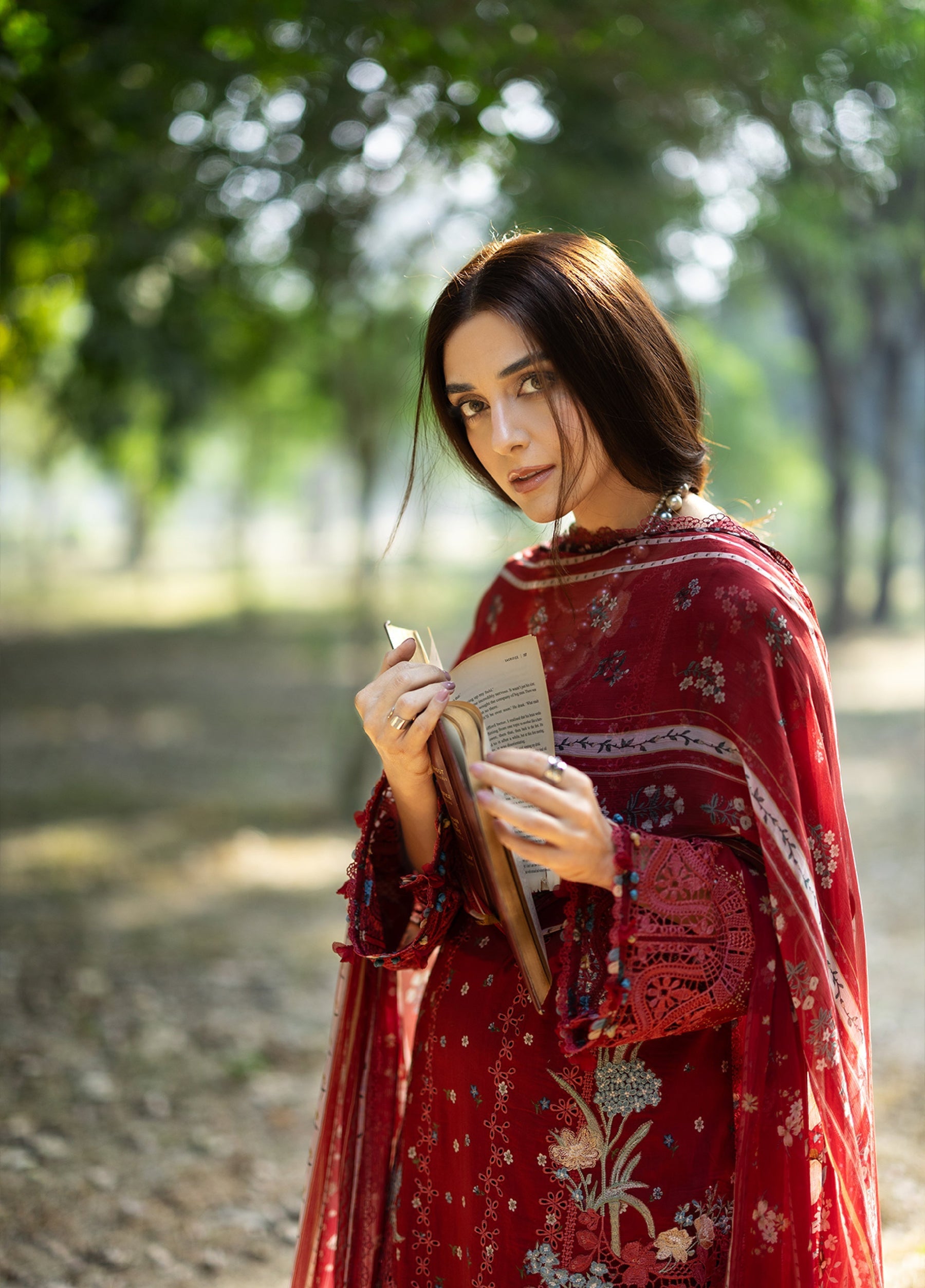 ERC-1B MARJAAN |  Elaf Premium | Chikankari Prints With Chiffon Dupatta Unstitched Collection 2026 