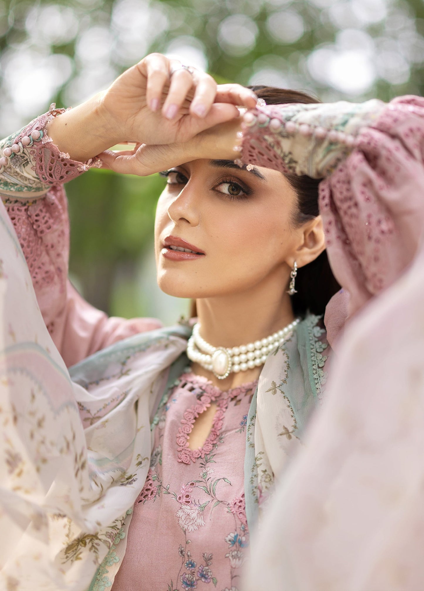 ERC-8A SAHAA |  Elaf Premium | Chikankari Prints With Chiffon Dupatta Unstitched Collection 2026