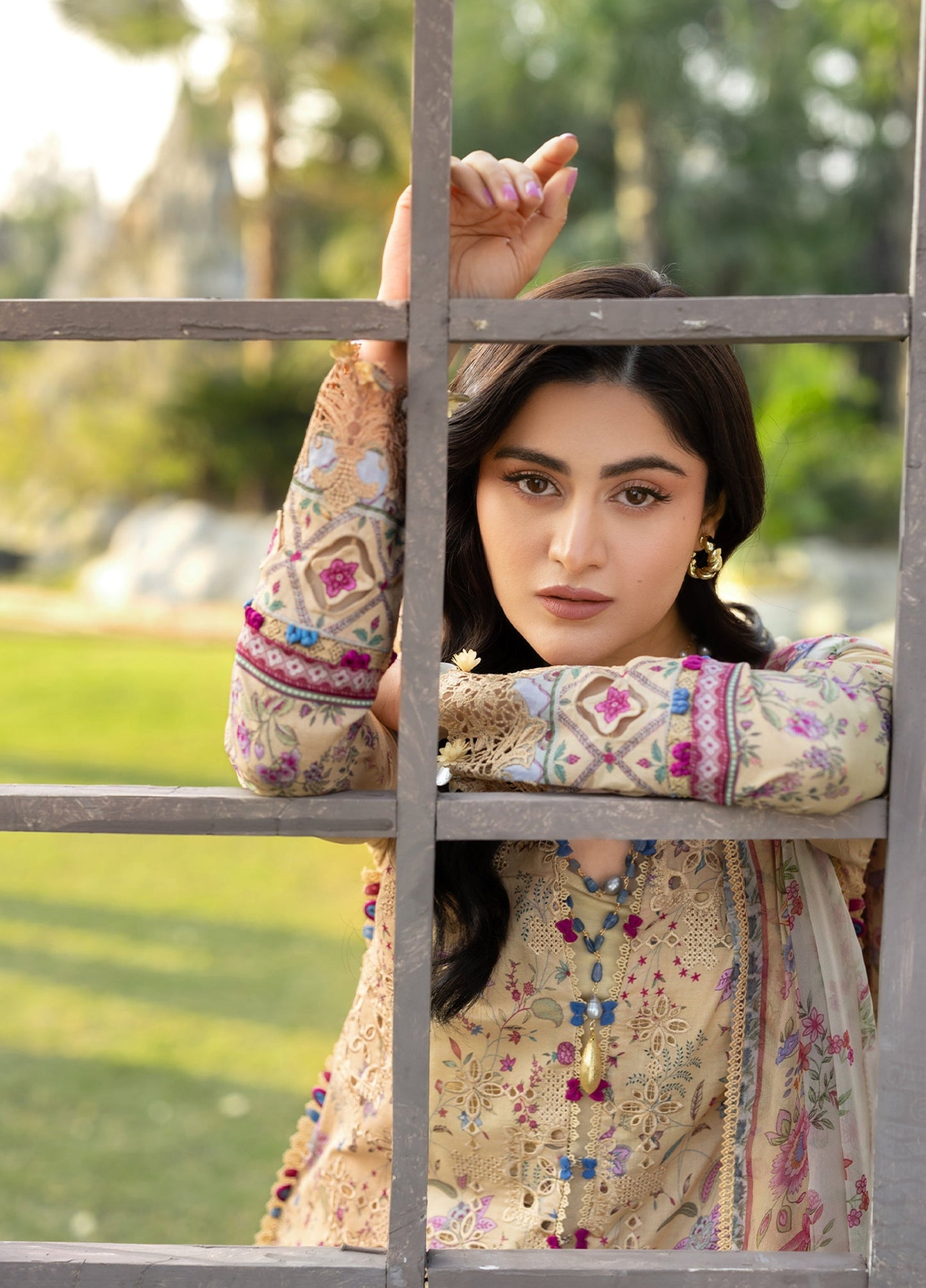 ERC-5B KHUSHEE |  Elaf Premium | Chikankari Prints With Chiffon Dupatta Unstitched Collection 2026