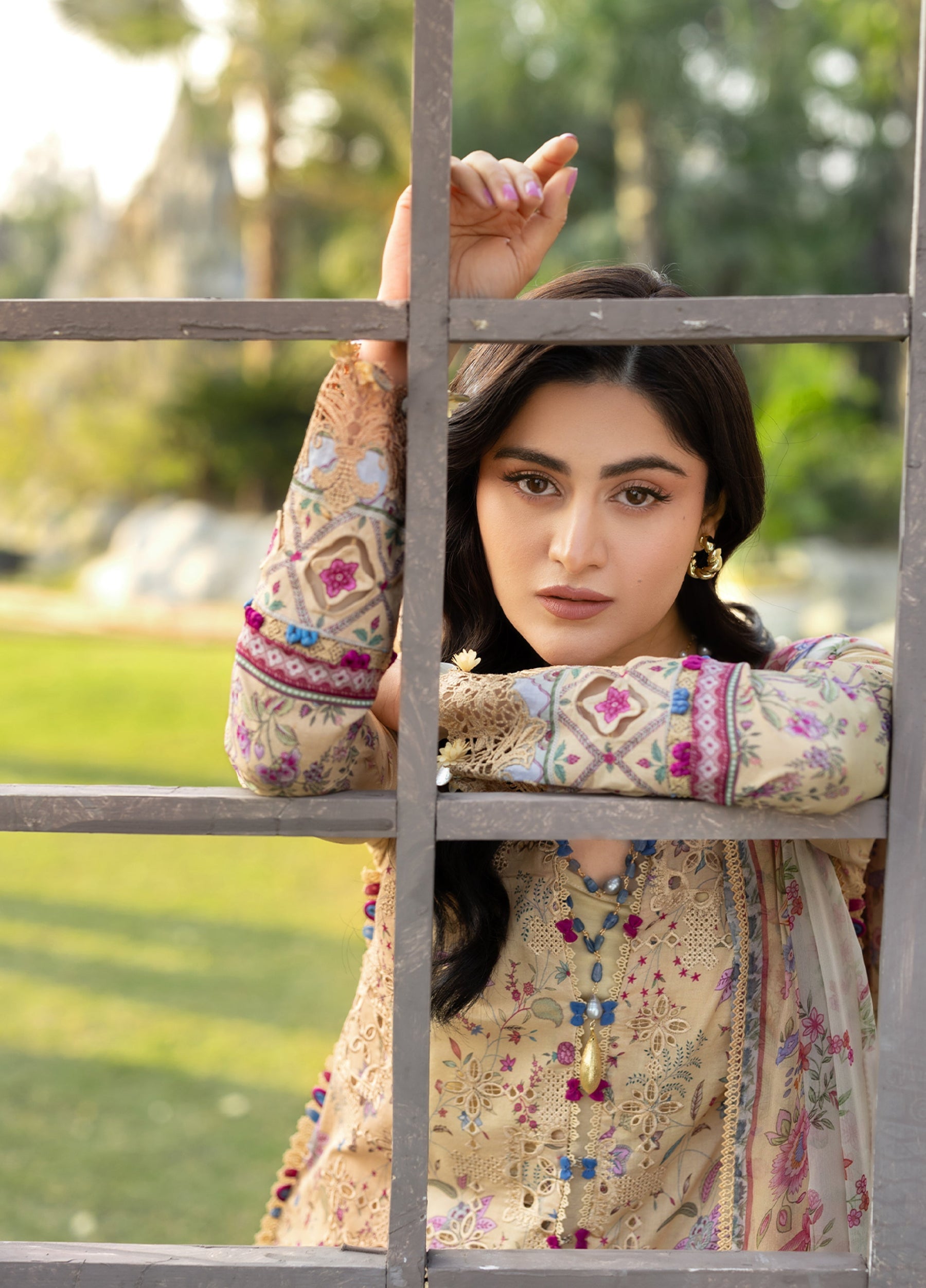 ERC-5B KHUSHEE |  Elaf Premium | Chikankari Prints With Chiffon Dupatta Unstitched Collection 2026