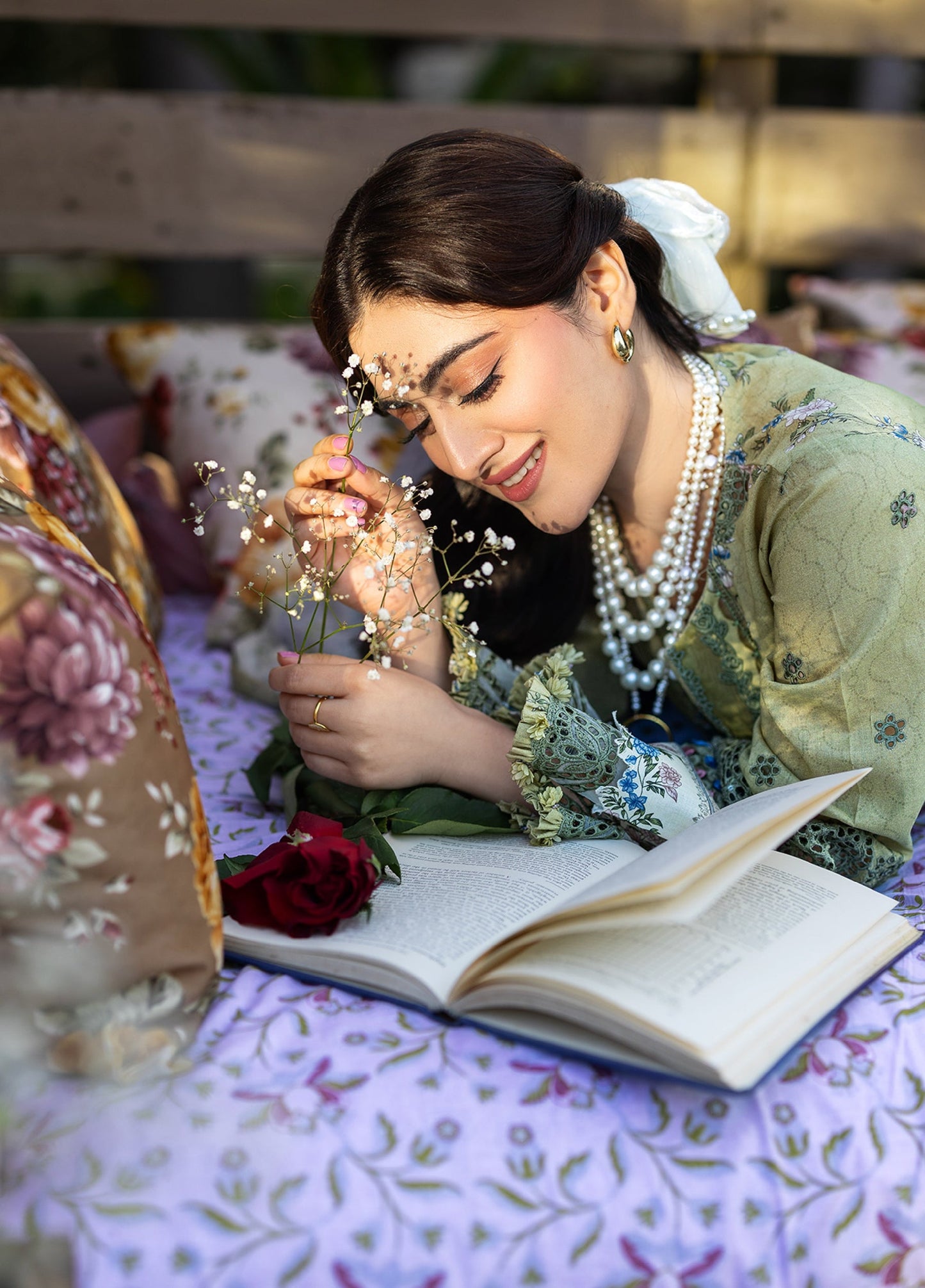 ERC-8B MENAH |  Elaf Premium | Chikankari Prints With Chiffon Dupatta Unstitched Collection 2026