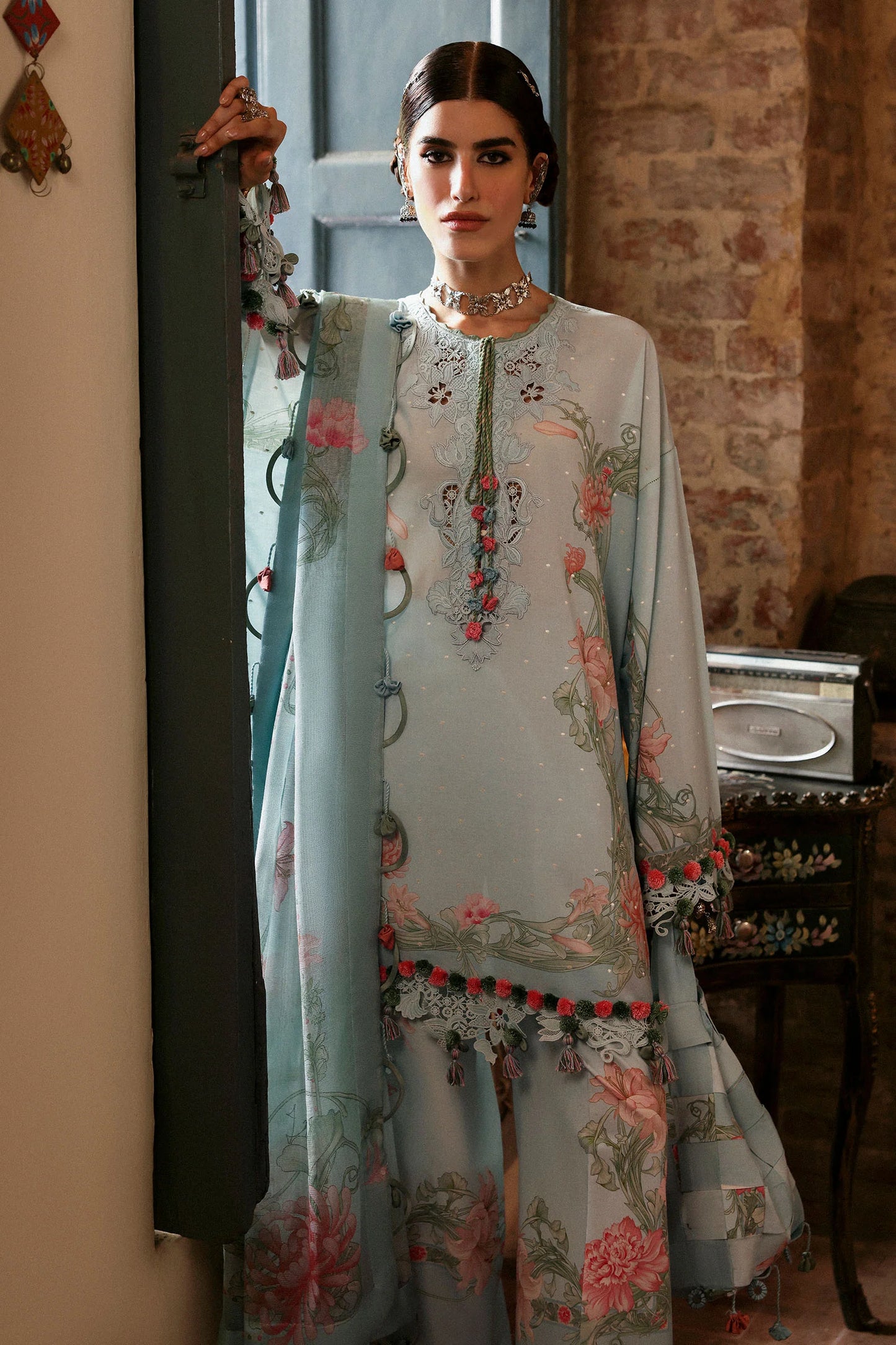 KHUSBU (ZF-25-09) | Zaha | Festive Unstitched Lawn 2025