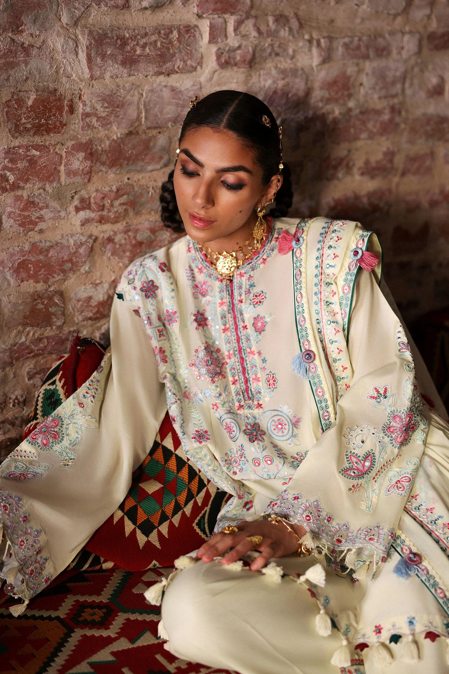 MEHERBANO (ZF-25-01) | Zaha | Festive Unstitched Lawn 2025