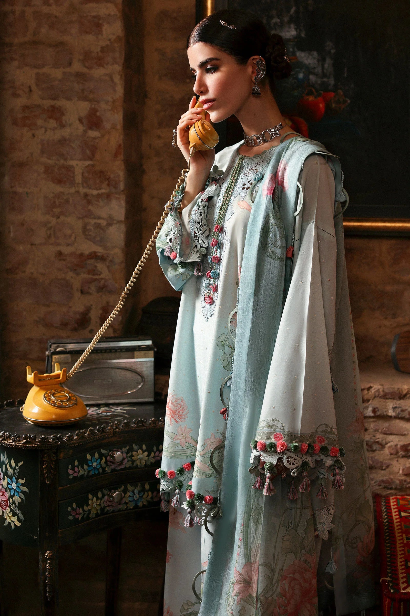 KHUSBU (ZF-25-09) | Zaha | Festive Unstitched Lawn 2025