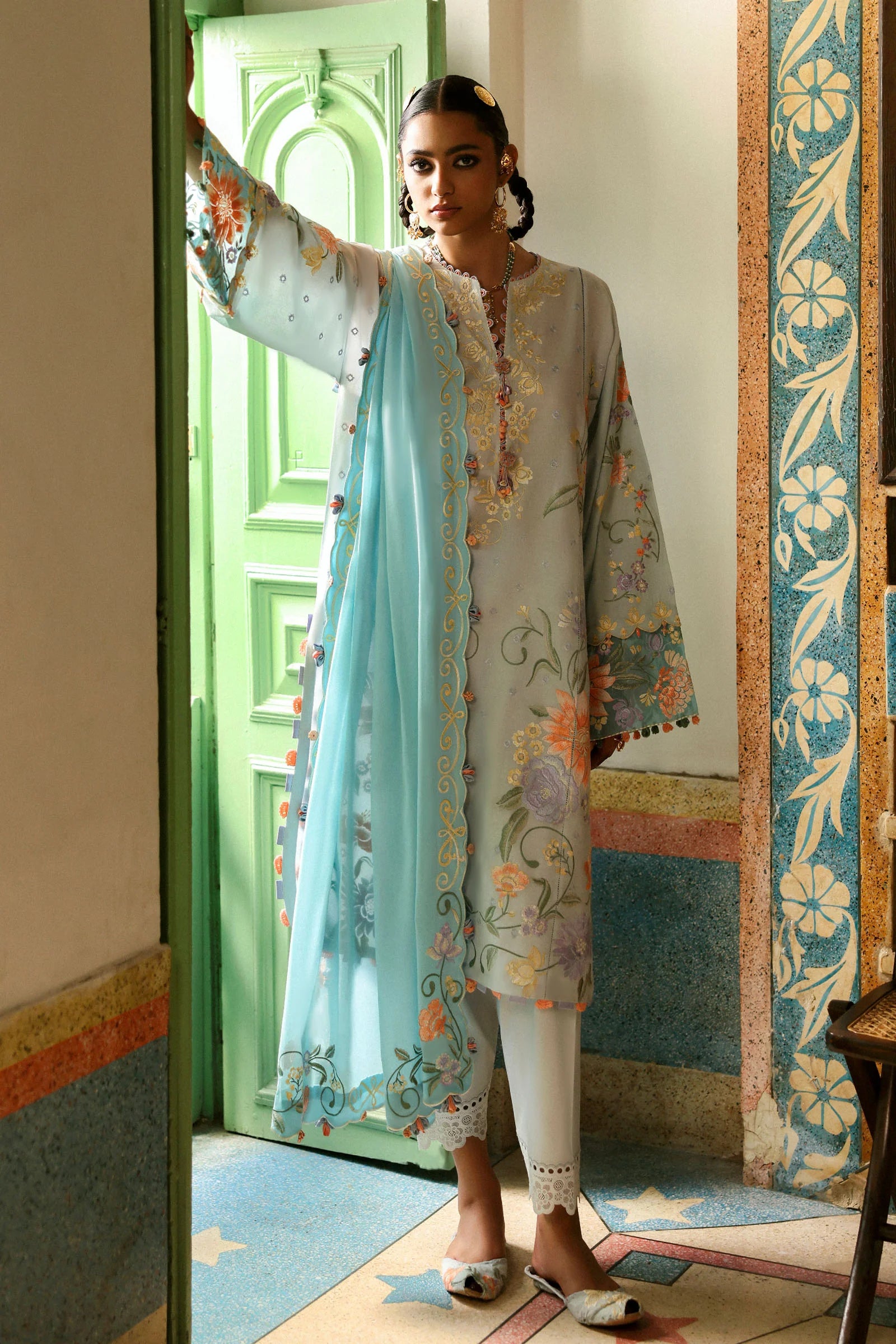 SHEHRBANO (ZF-25-03) | Zaha | Festive Unstitched Lawn 2025