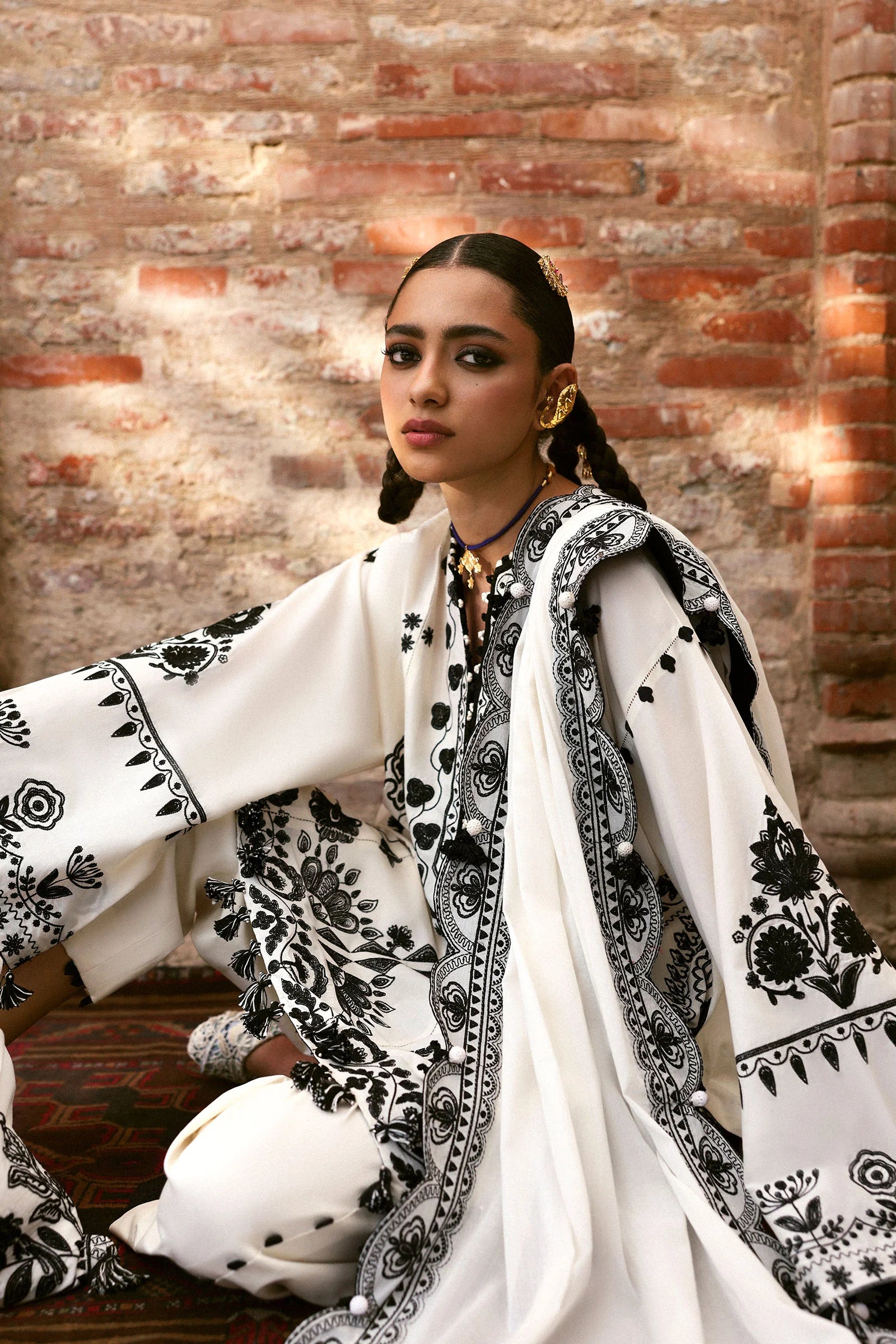 ZARMINA (ZF-25-08) | Zaha | Festive Unstitched Lawn 2025