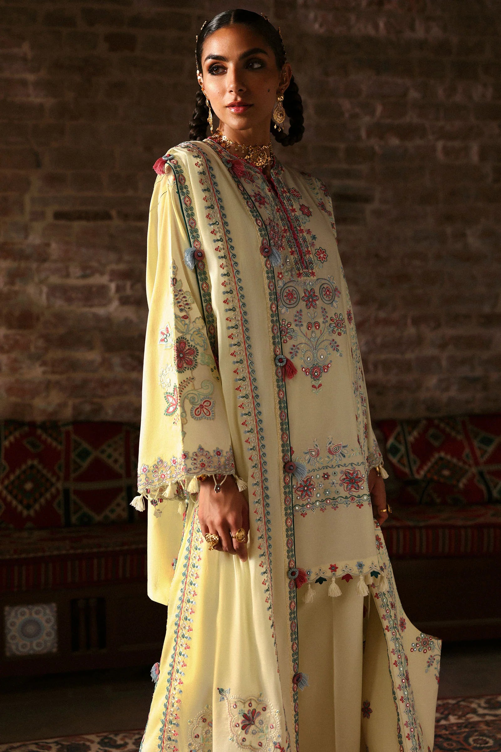 MEHERBANO (ZF-25-01) | Zaha | Festive Unstitched Lawn 2025