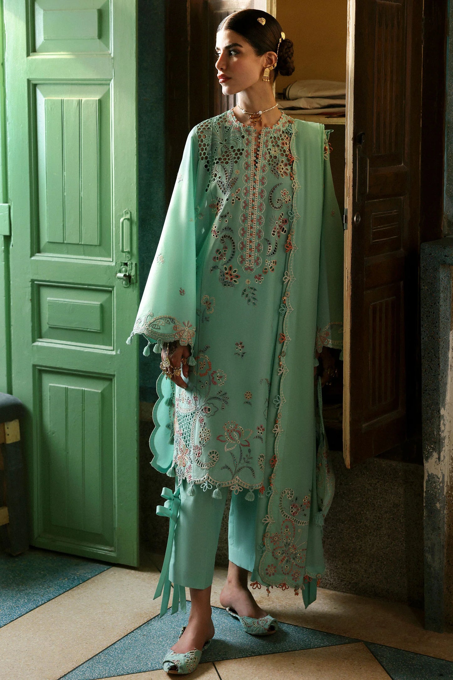 SEHER (ZF-25-05) | Zaha | Festive Unstitched Lawn 2025