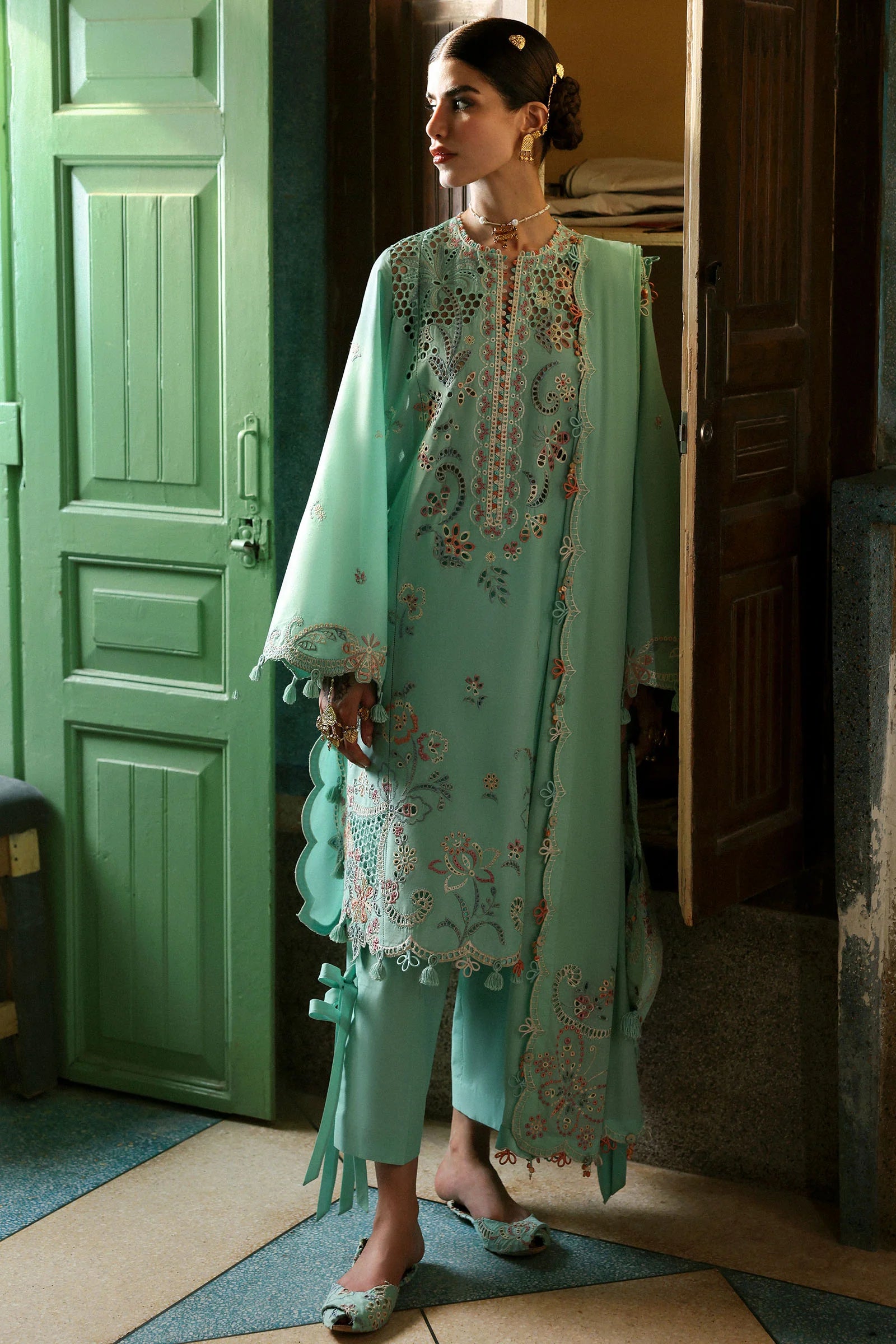 SEHER (ZF-25-05) | Zaha | Festive Unstitched Lawn 2025
