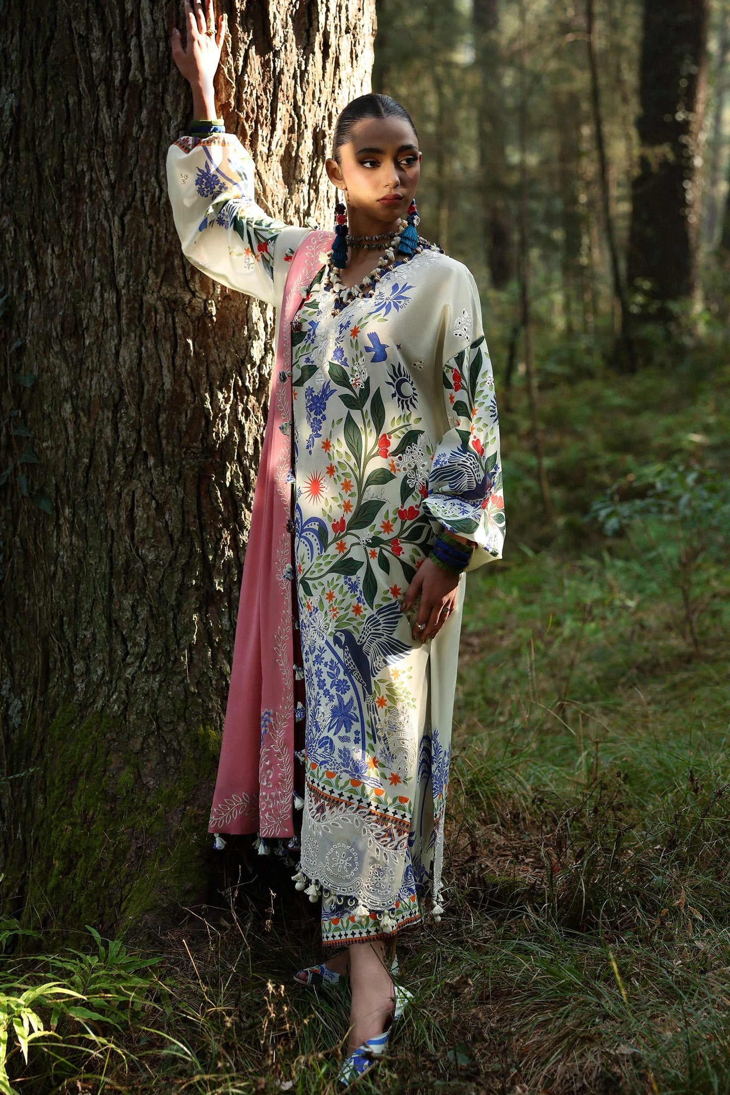 WHITE SOLANA (ZL25-03 B) | Zaha | Neelum Lawn Collection 2025