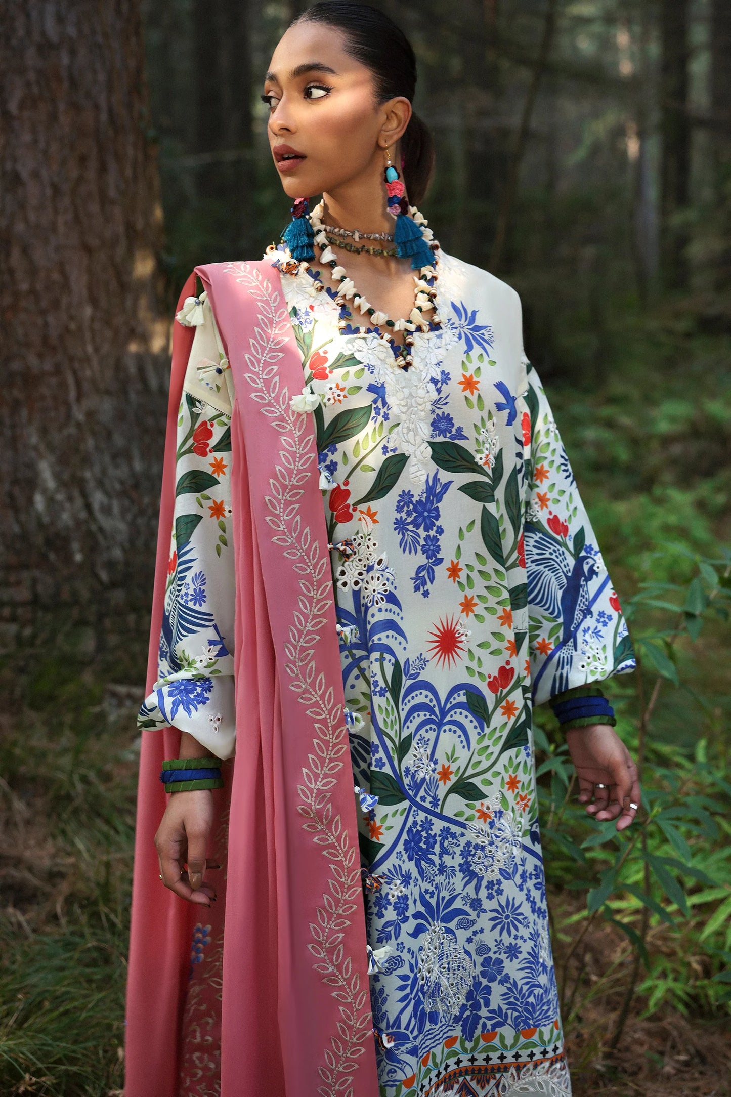 WHITE SOLANA (ZL25-03 B) | Zaha | Neelum Lawn Collection 2025